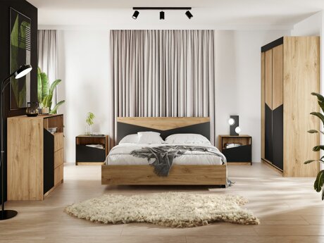 Bedroom set Tenreme 108 (Oak + Black)