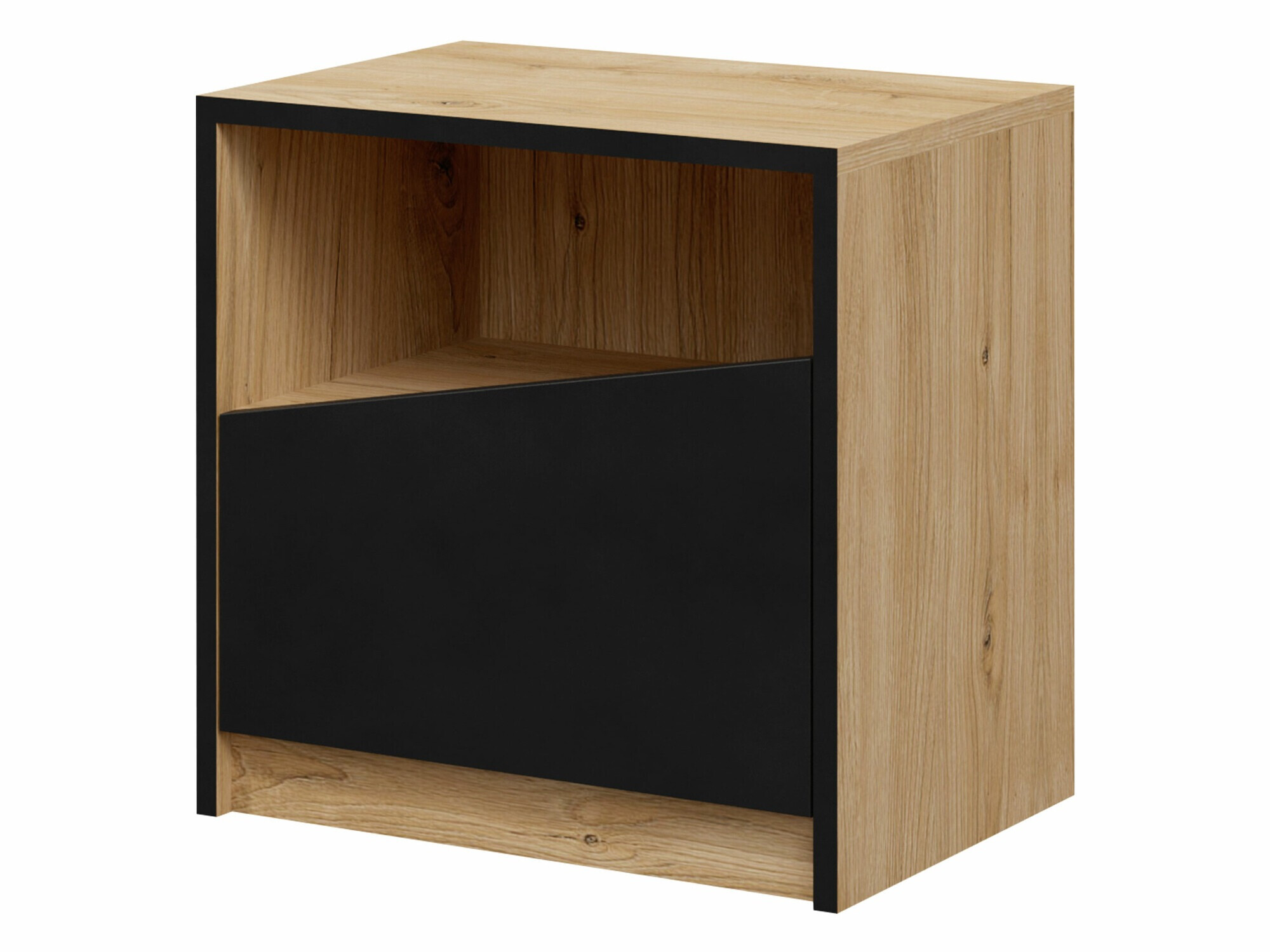 Bedside table Tenreme 106 (Oak + Black)