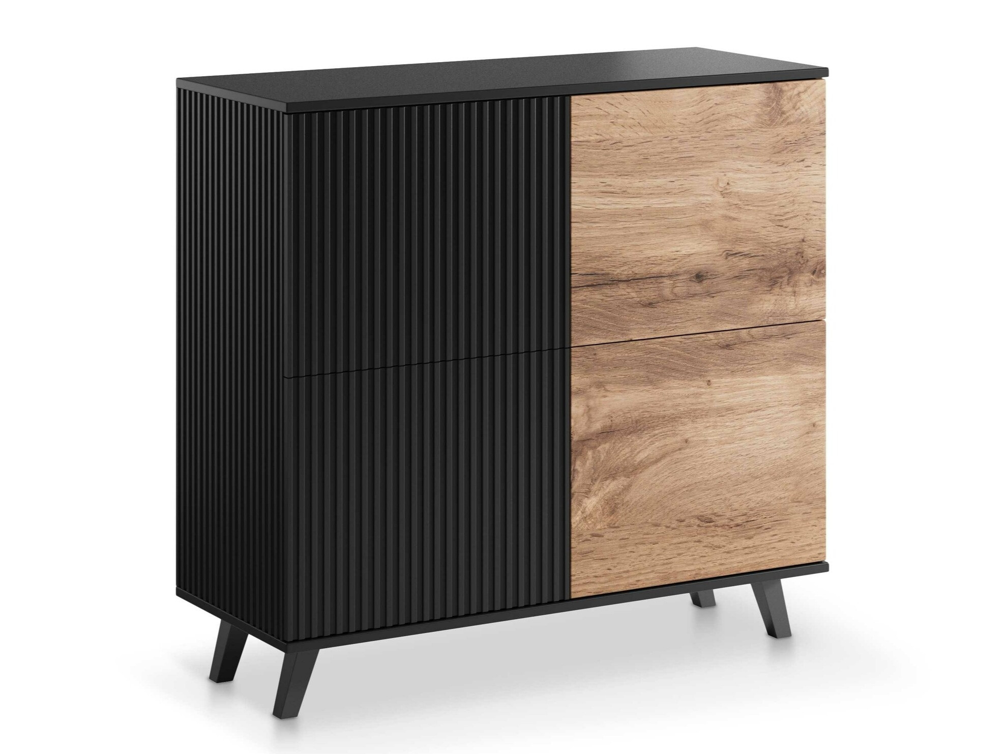 Sideboard Luelia 119 (Black + Wotan Oak)