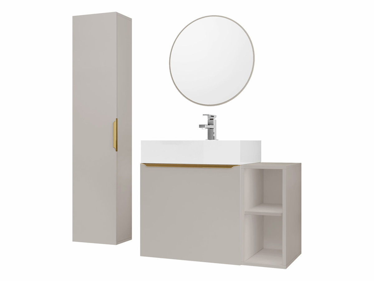 Bathroom set Comfivo 406 (Cashmere + Golden)