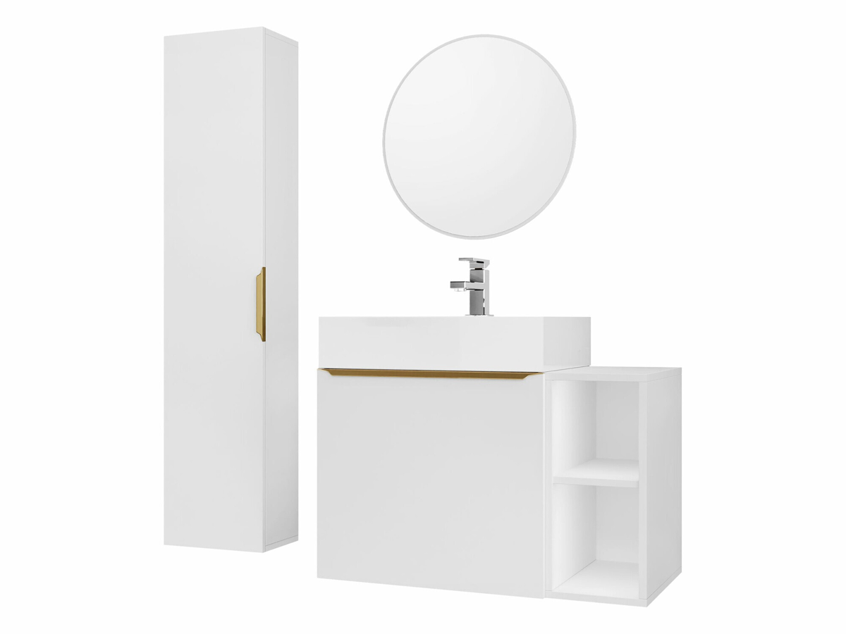Bathroom set Comfivo 406 (White + Golden)