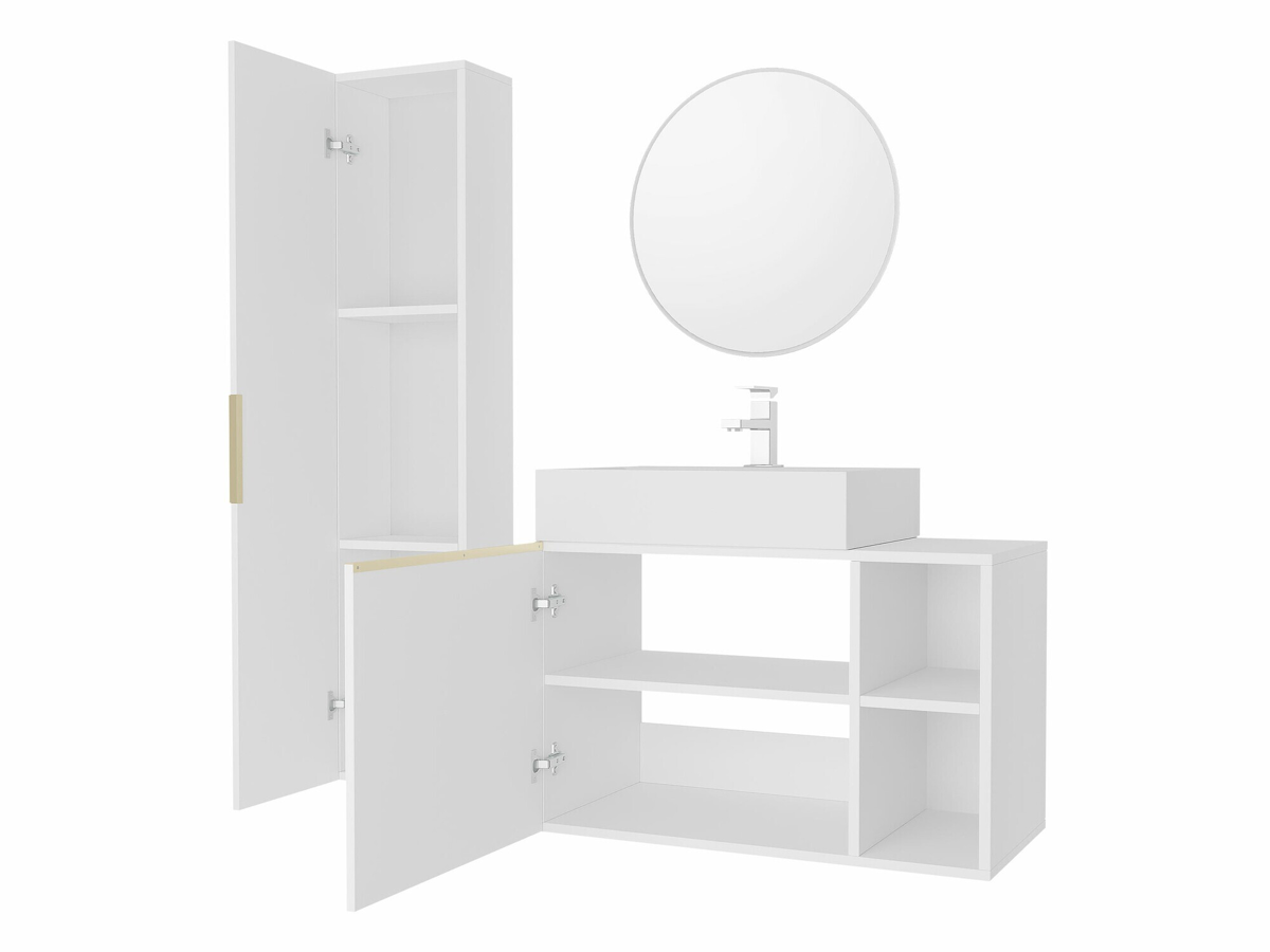 Bathroom set Comfivo 406 (White + Golden)