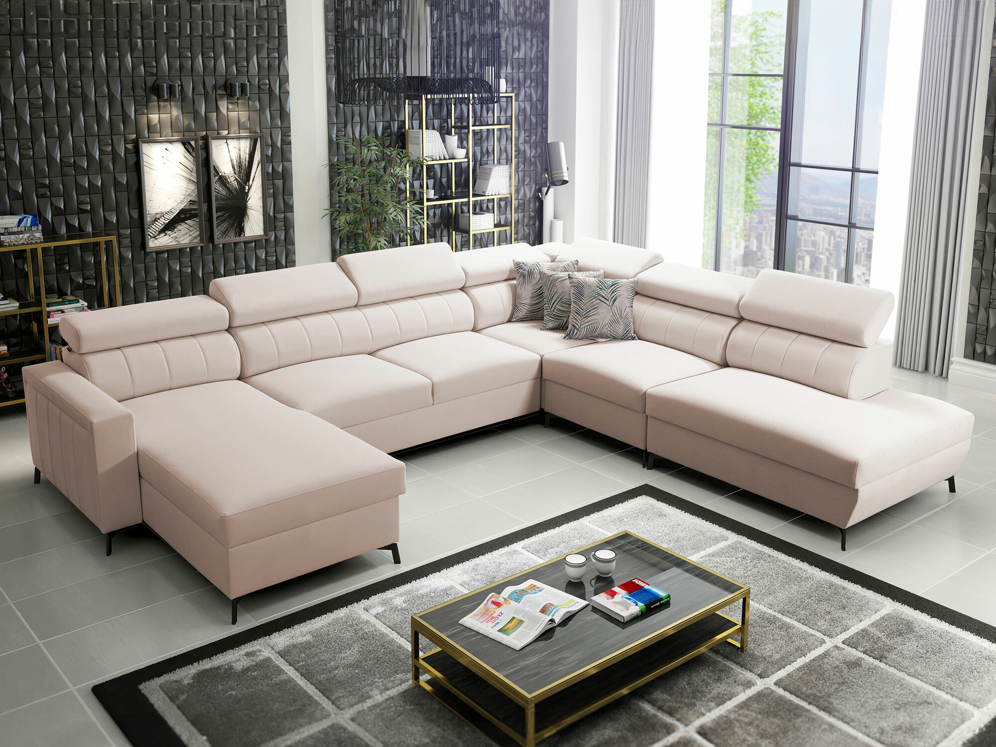 Corner sofa Sarasota 155 (Mono 231 + Botanical 36)