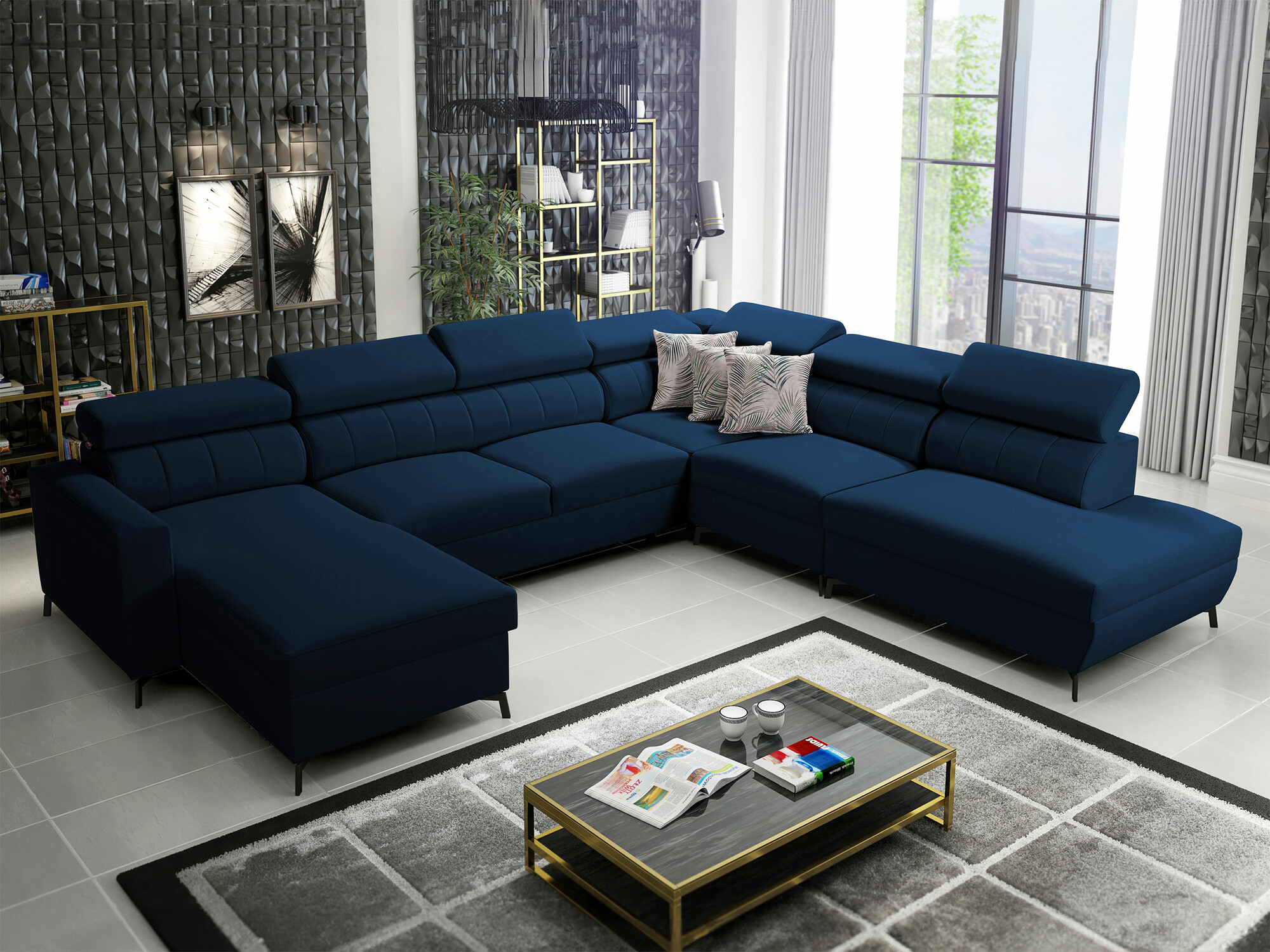Corner sofa Sarasota 155 (Mono 242 + Botanical 36)