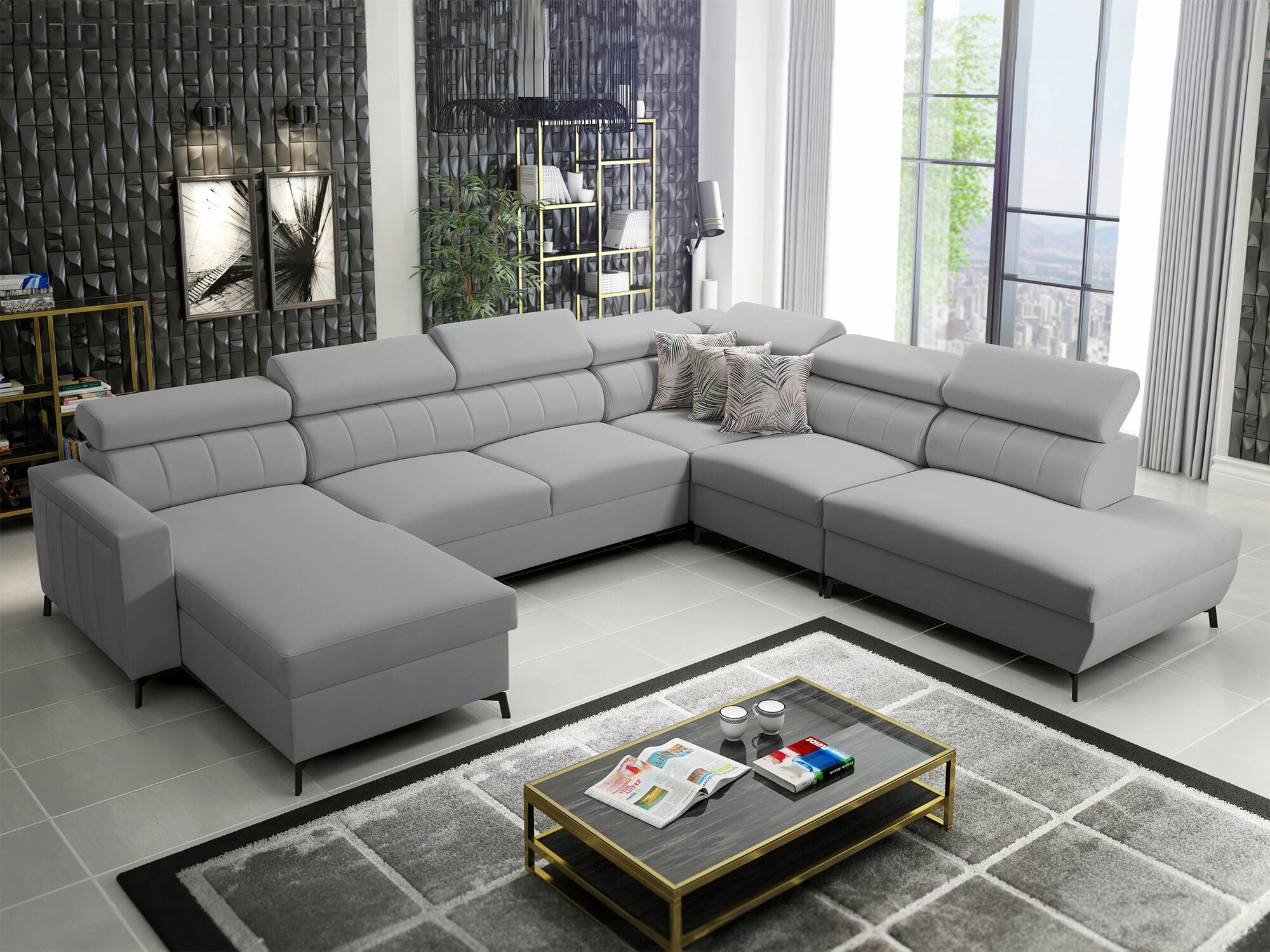 Corner sofa Sarasota 155 (Mono 244 + Botanical 36)