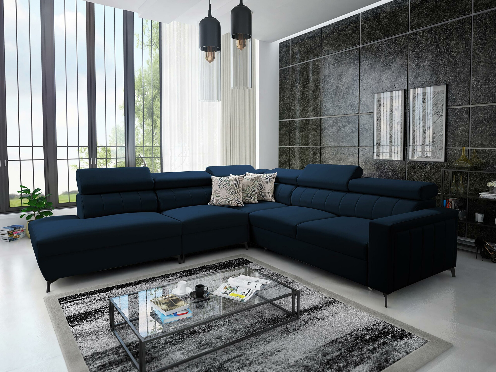 Corner sofa Sarasota 156 (Mono 242 + Botanical 36)