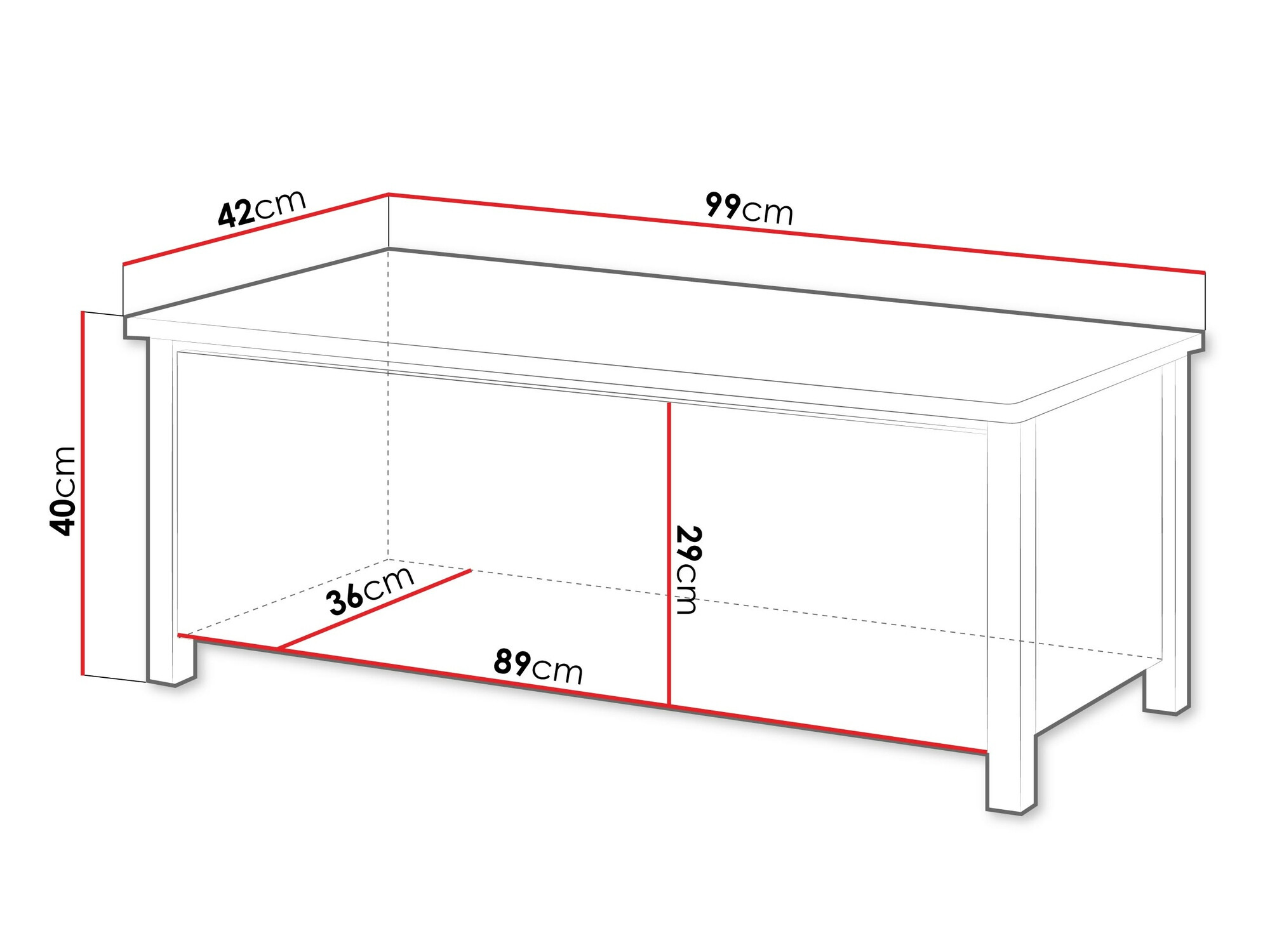 Storage box Romelbo 143 (White + Oak)