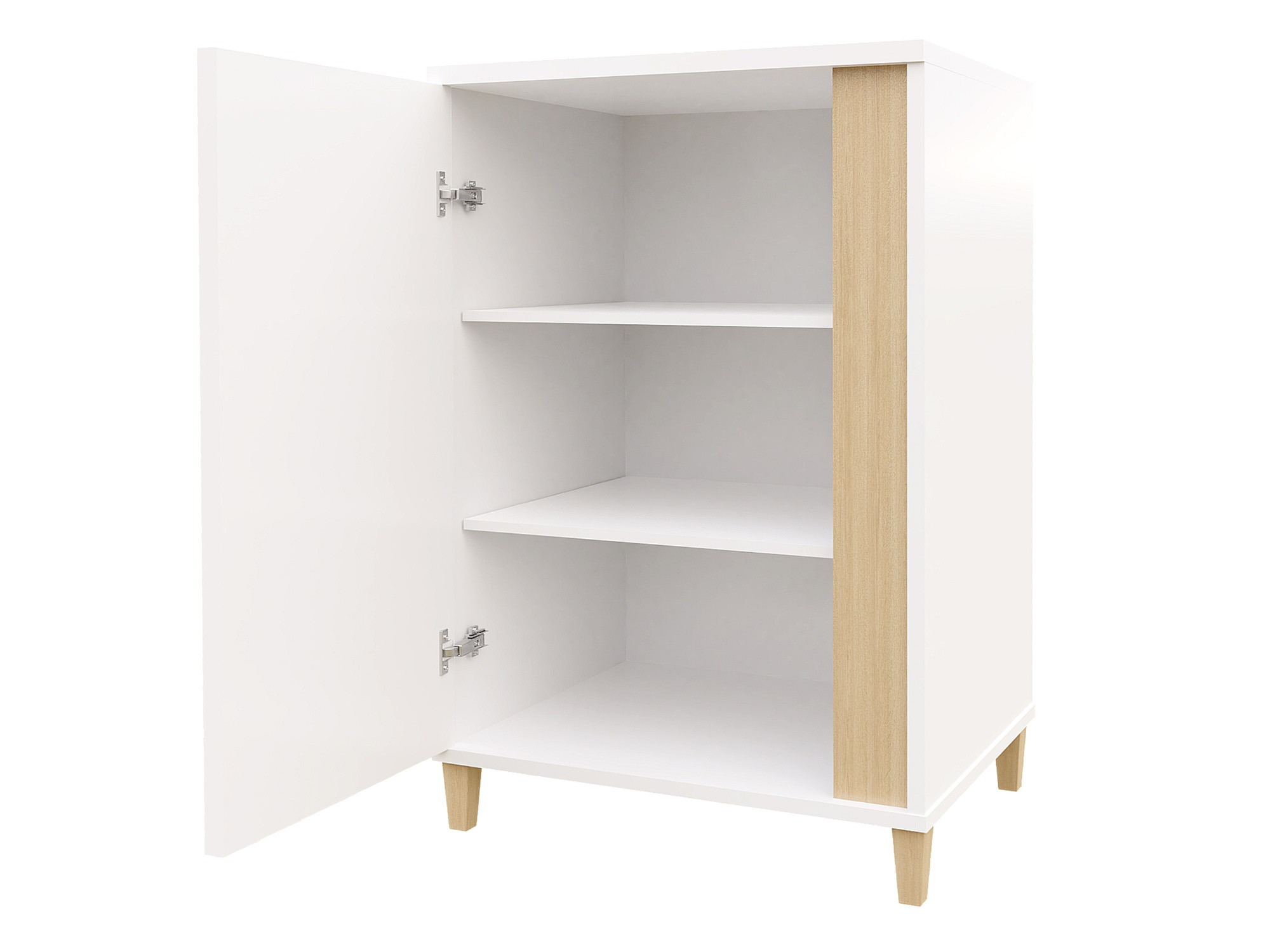 Sideboard Florem I (White + Glossy white + Glossy black)
