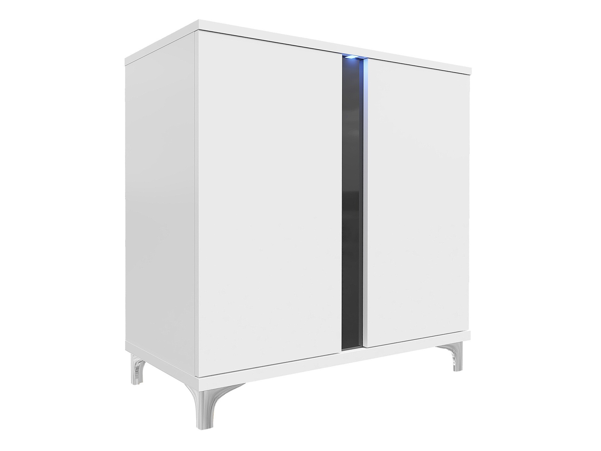 Sideboard Florem II (White + Glossy white + Glossy black)