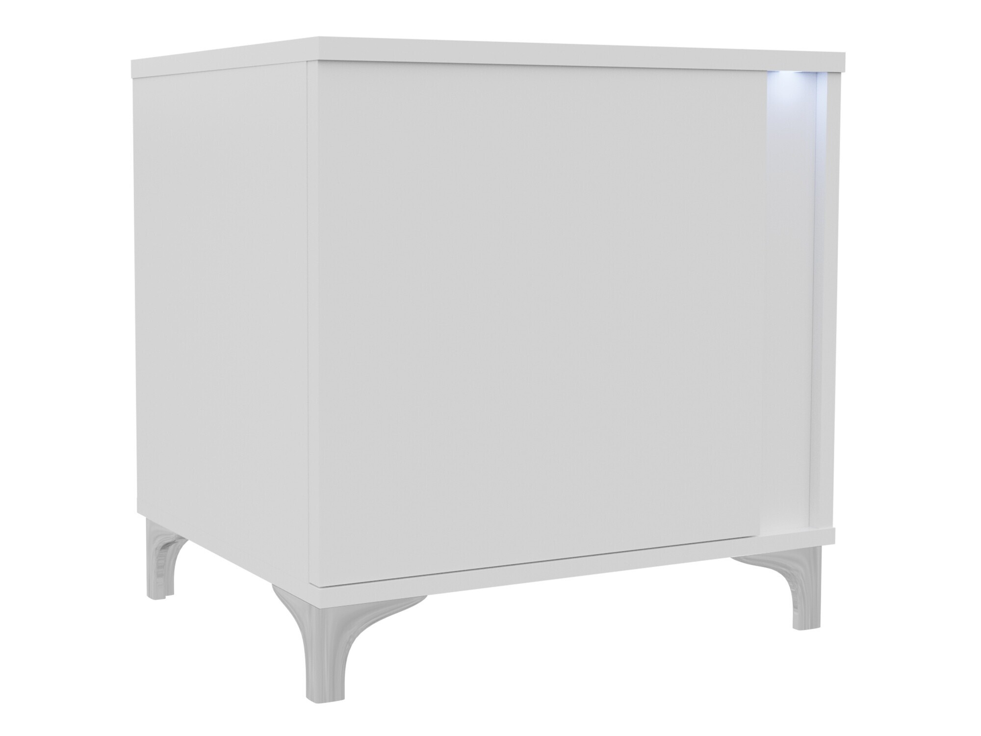 Bedside table Florem I (White + Glossy white)