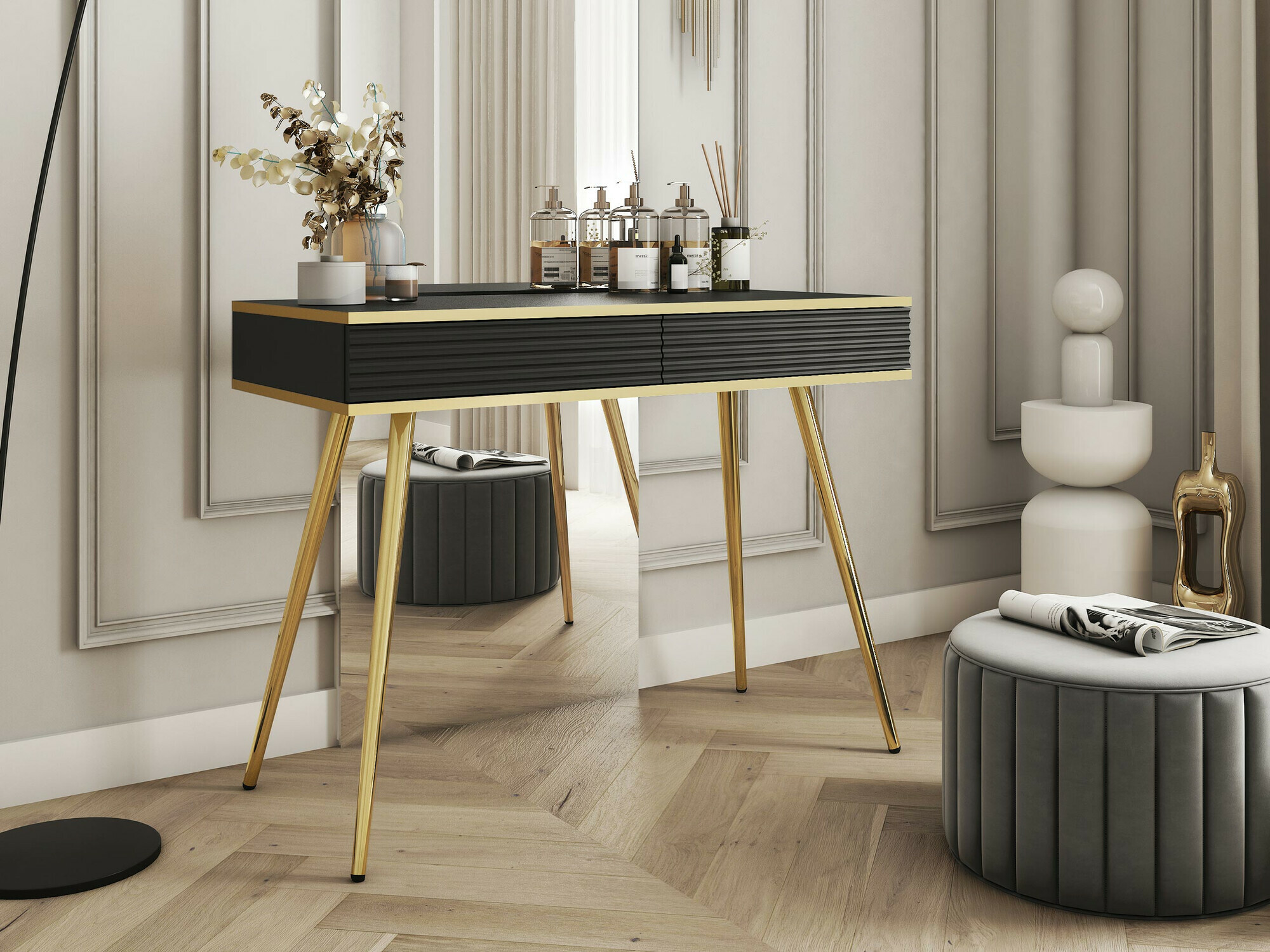 Console table Felduno 106 (Black + Golden)