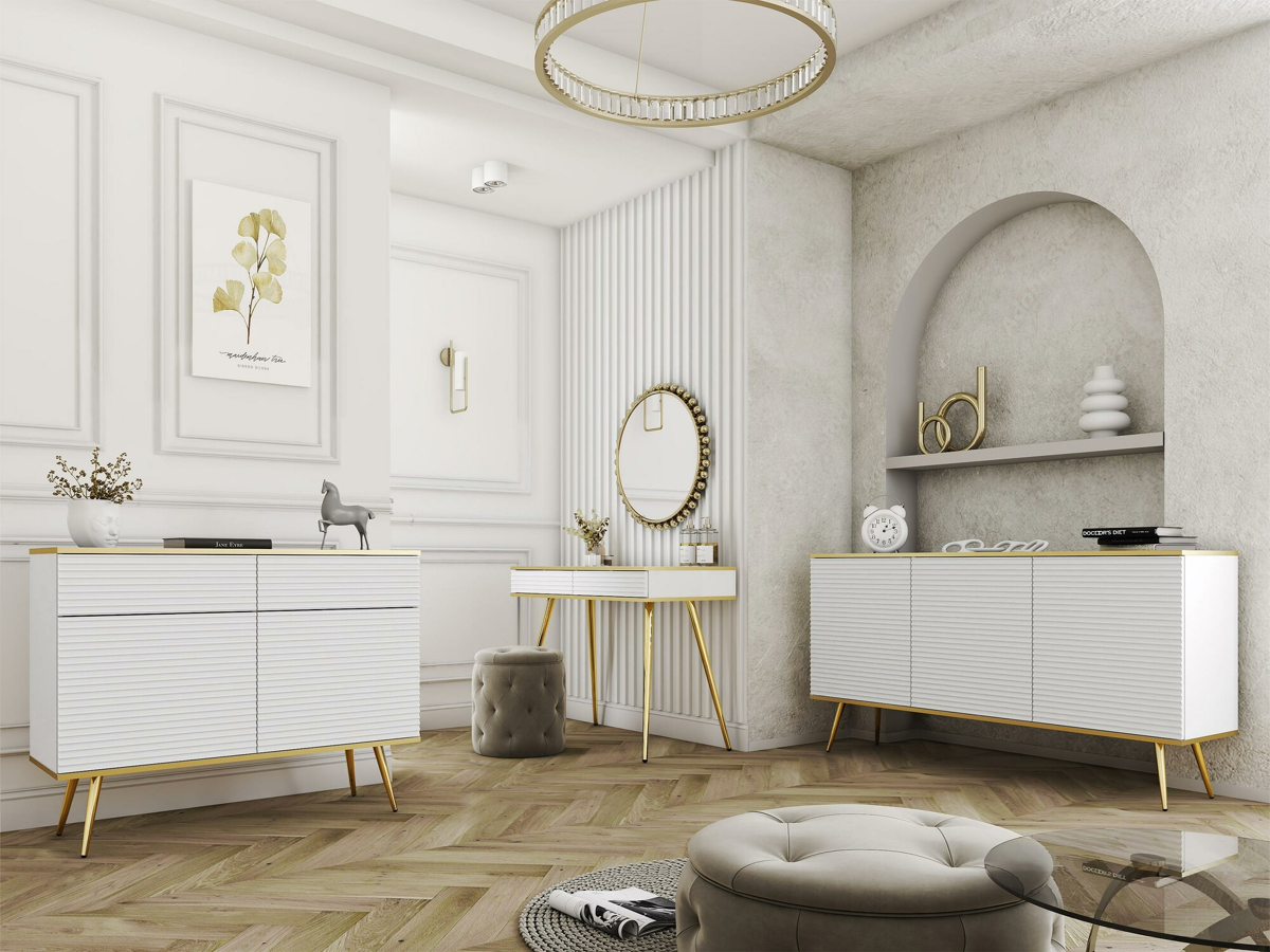 Console table Felduno 106 (White + Golden)