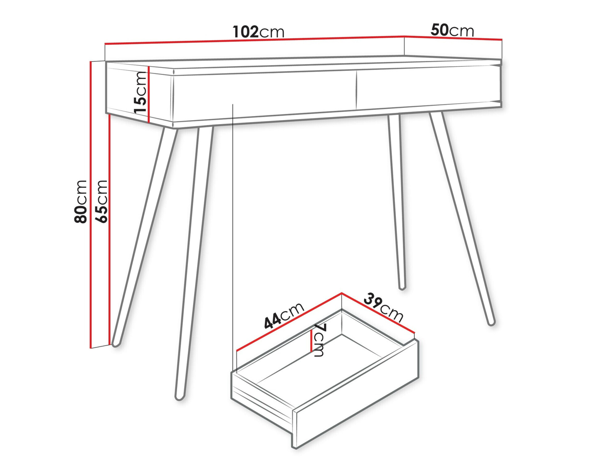 Console table Felduno 106 (White + Golden)