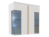 Sideboard Livseri 104 (White + Glossy white + Light wood)