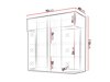 Sideboard Livseri 104 (White + Glossy white + Light wood)