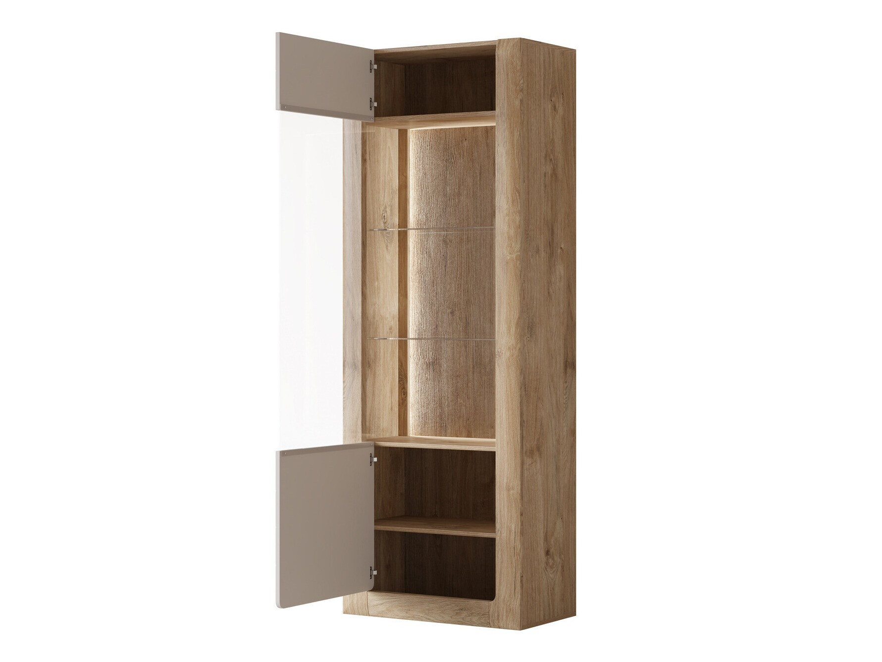Bookcase Sovera 101 (Golden oak + Cashmere)