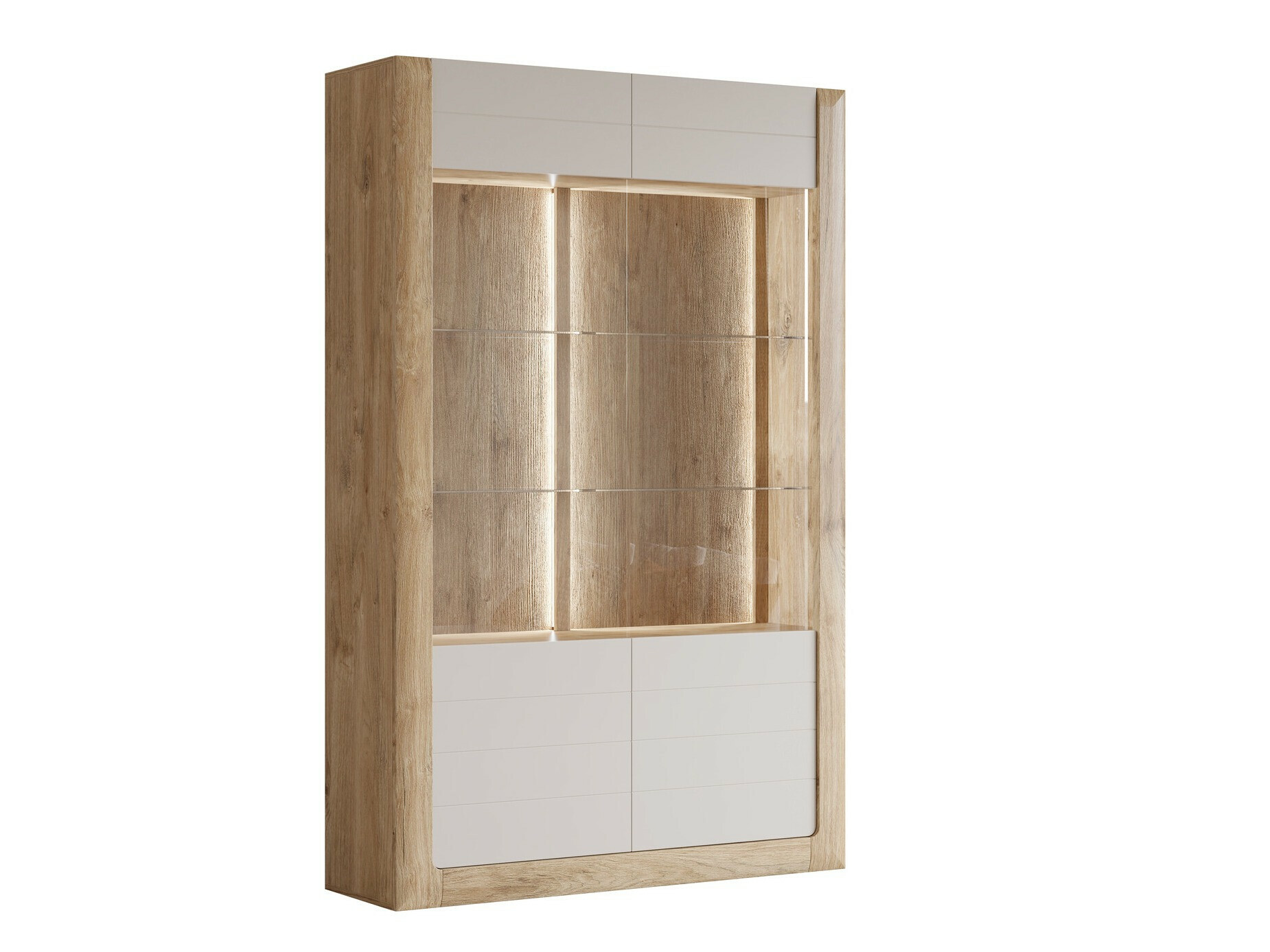 Bookcase Sovera 102 (Golden oak + Cashmere)