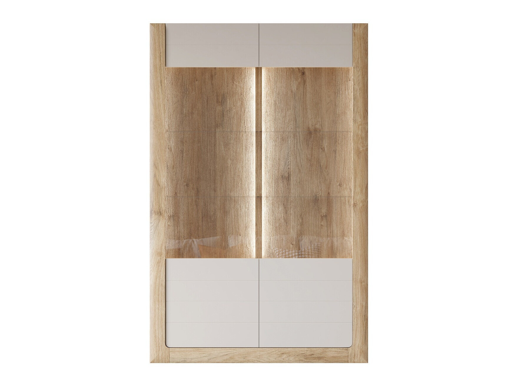 Bookcase Sovera 102 (Golden oak + Cashmere)