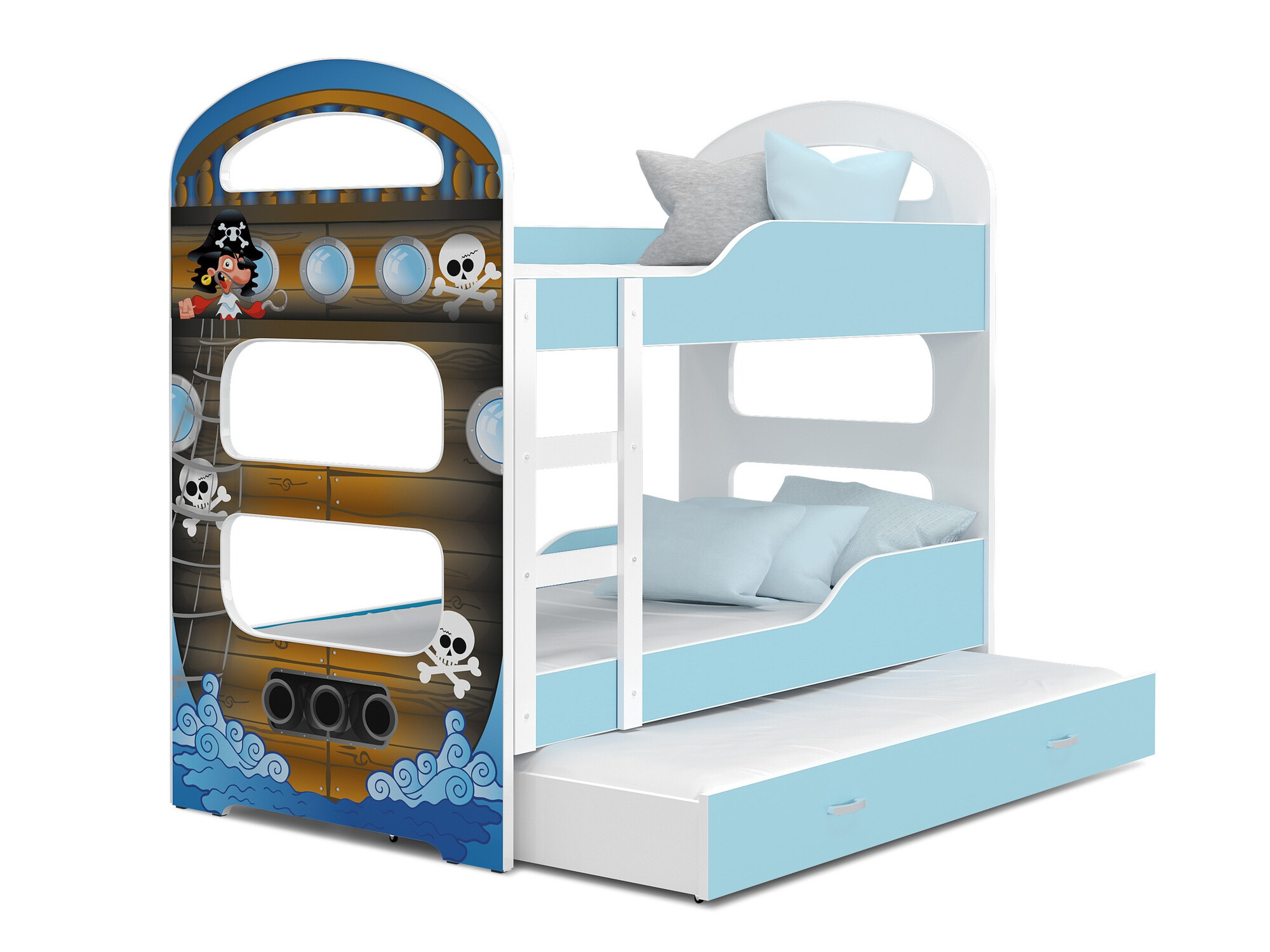 Bunk bed Aurora 116 (White + Blue)
