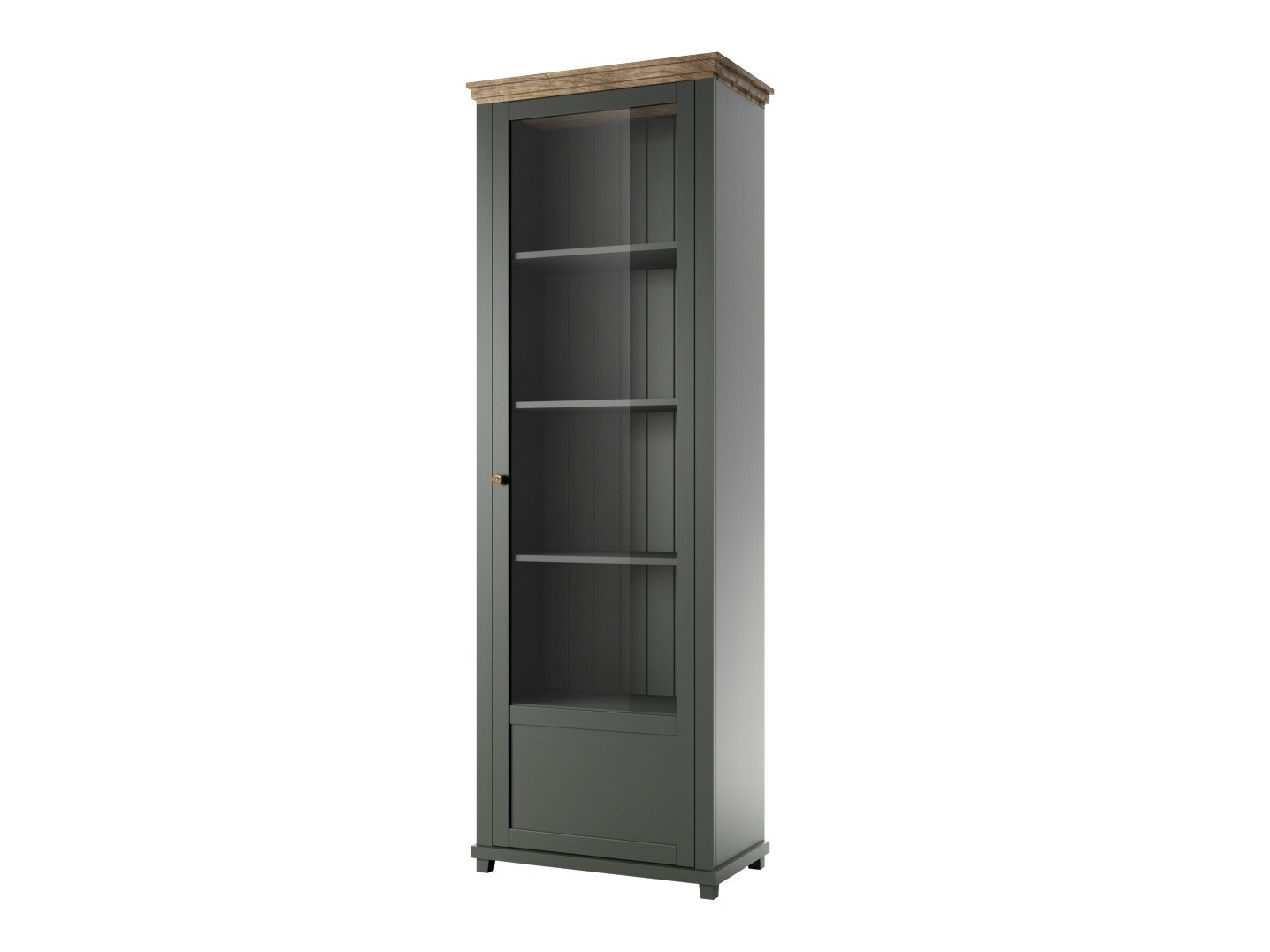 Bookcase Tolnue 101 (Dark green + Lefkas oak)