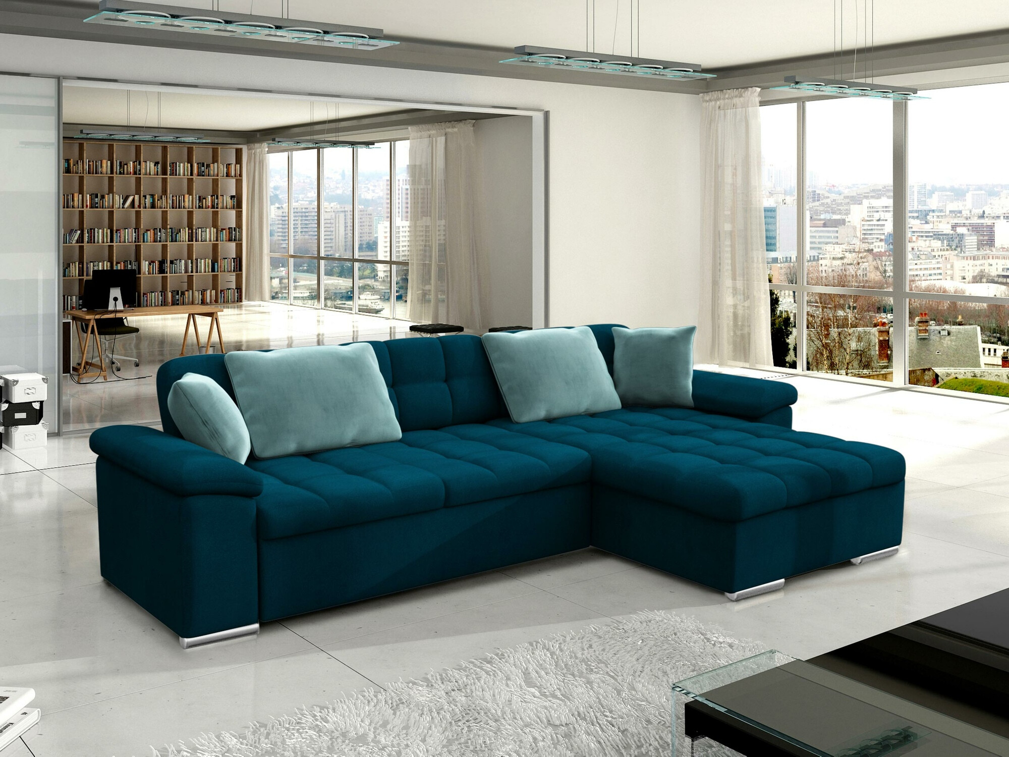Corner sofa Comfivo Mica II (Venus Velvet 2911 + Prestige 2771)