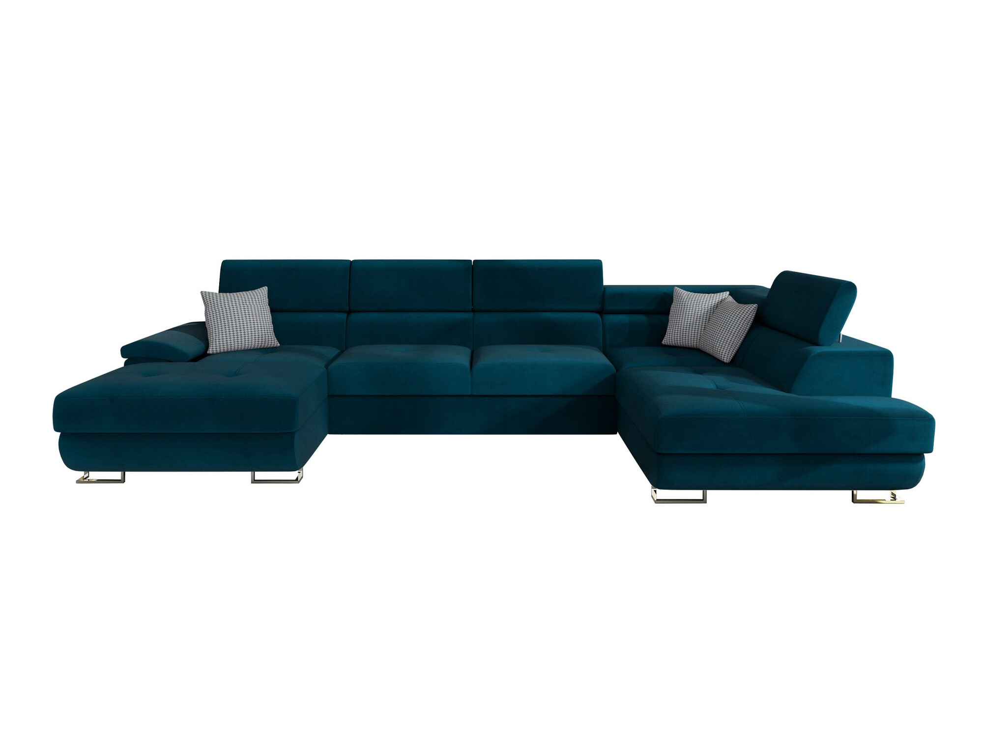 Corner sofa Comfivo Ruta V (Venus Velvet 2911 + Kenia 796)