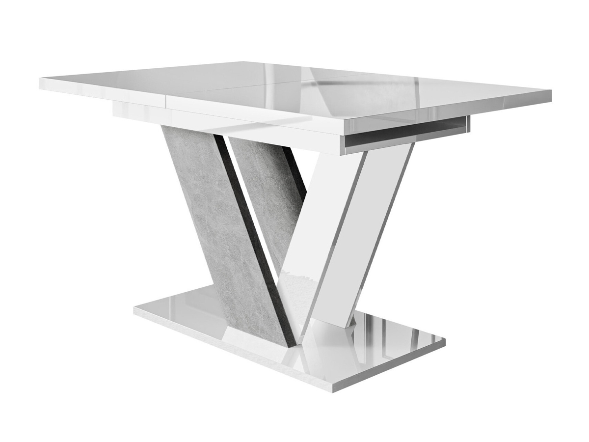 Table Goodyear 131 (Glossy white + Concrete)
