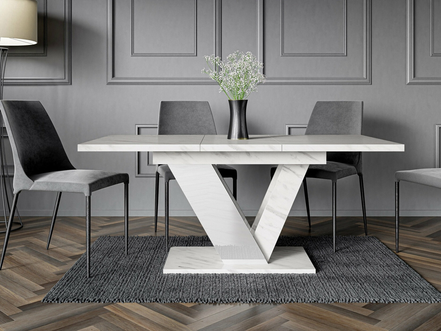Table Violium (White marble)
