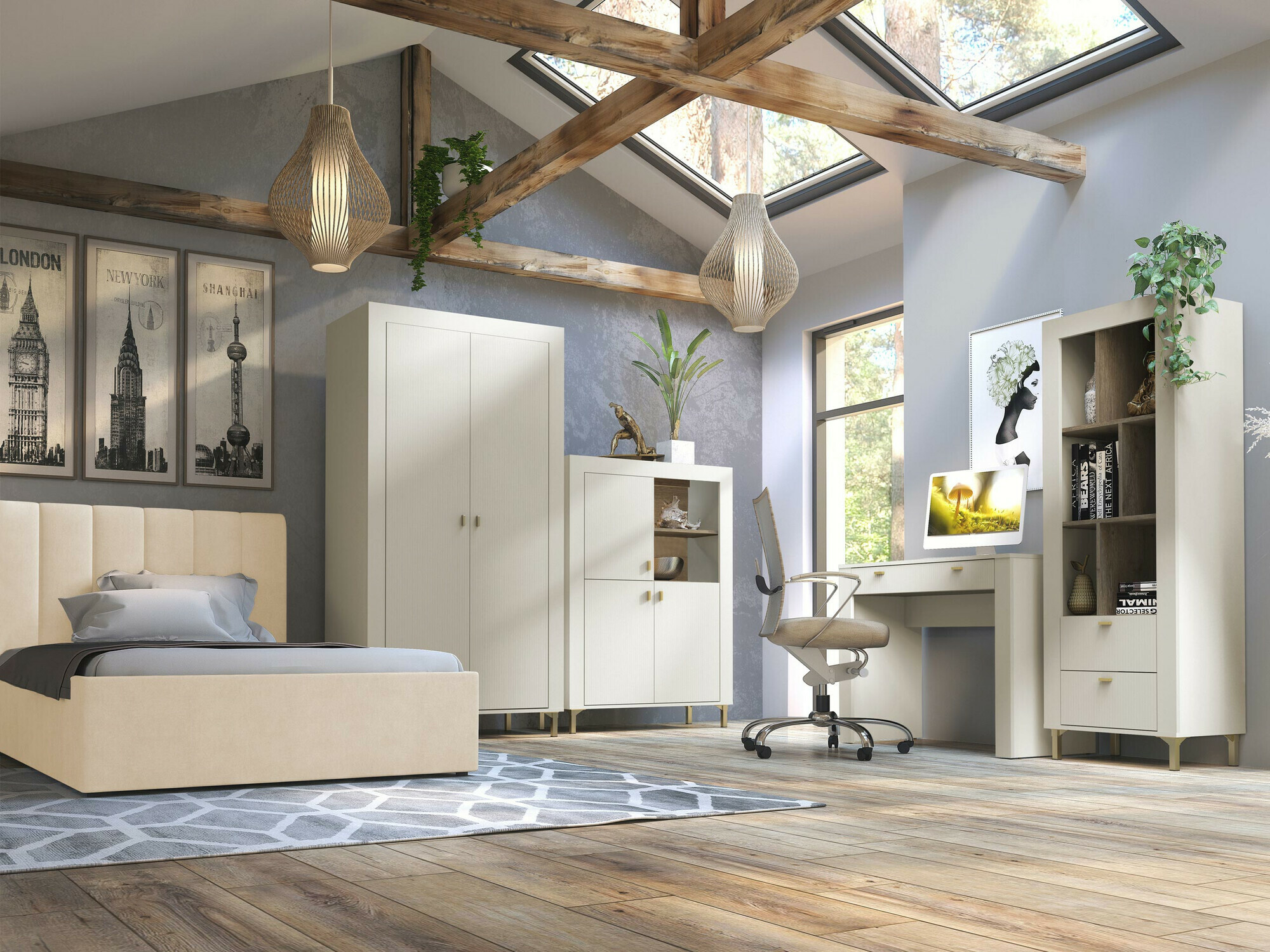 Bedroom set Mormavu 116 (Cashmere)