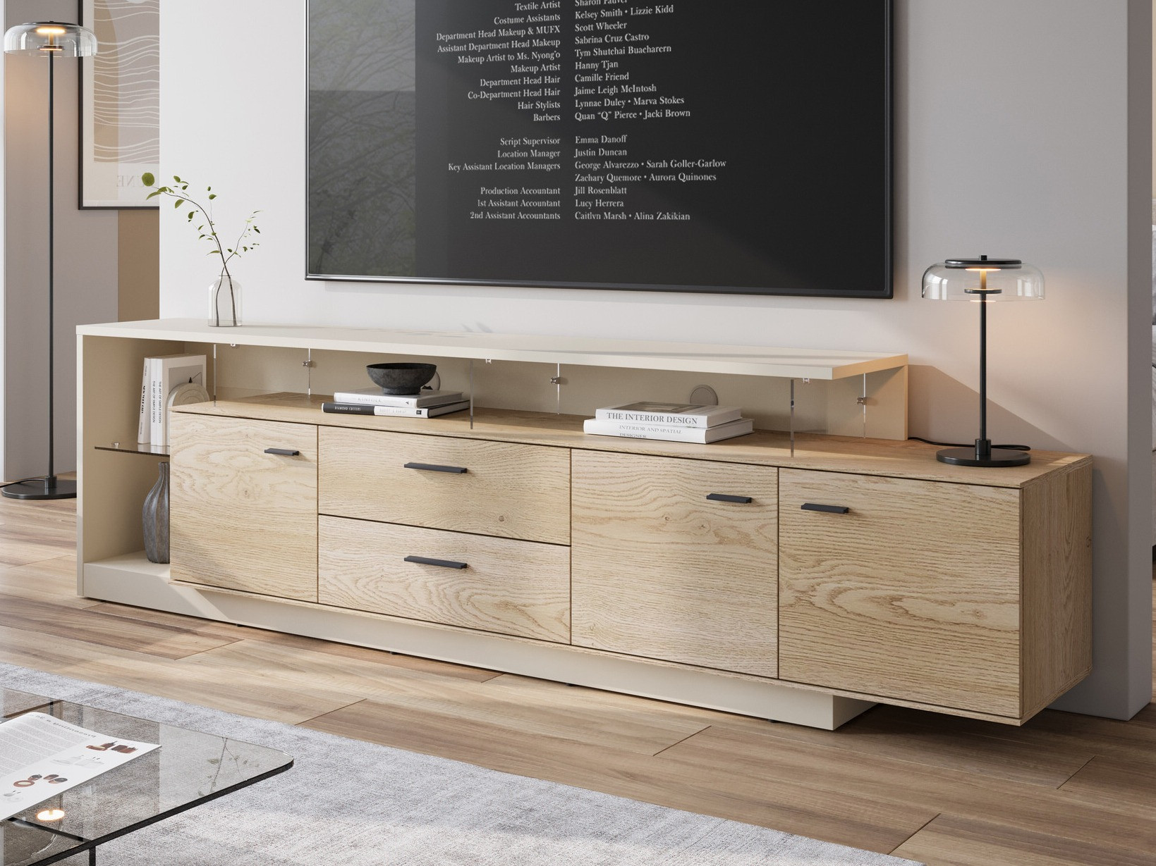 TV stand Avicoro 107 (Cashmere + Sonoma oak)