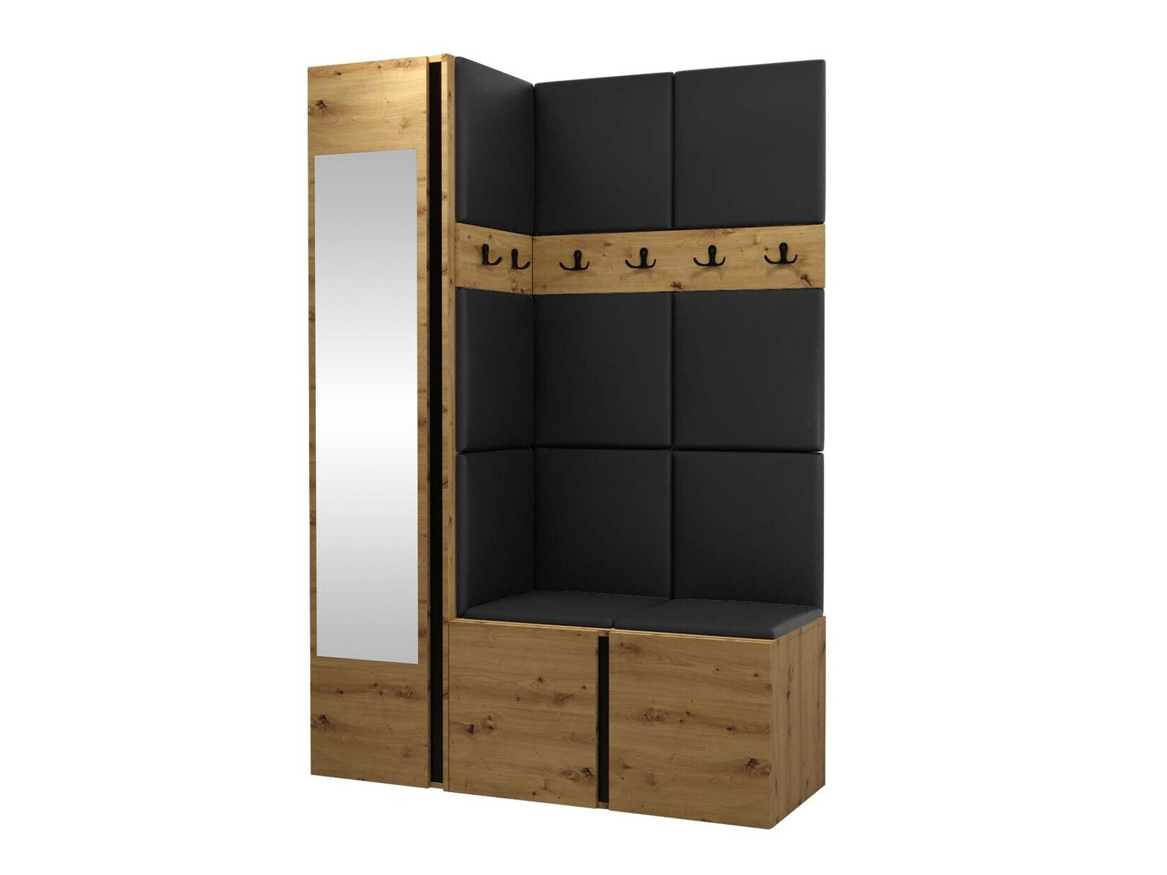 Hallway set Hartford 277 (Faux leather Soft 011)