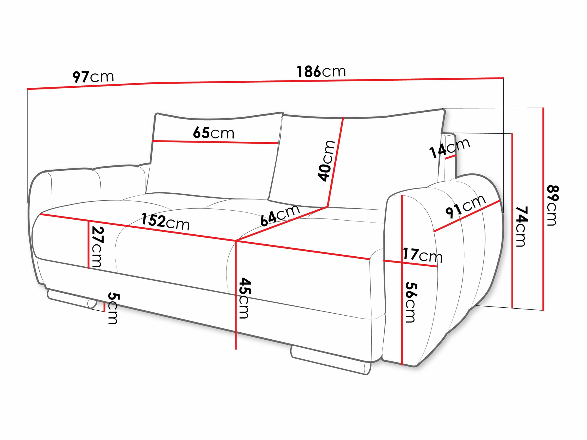 Sofa Signis II (Velo 633)