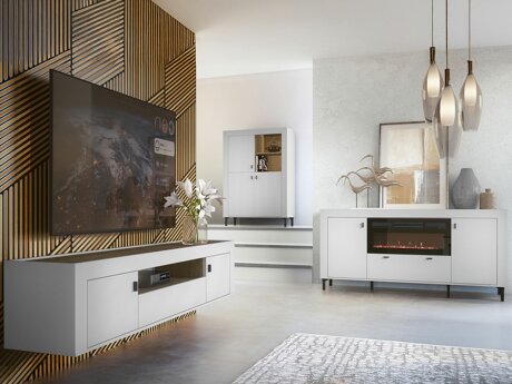 Living room set Mormavu 115 (Matte white)