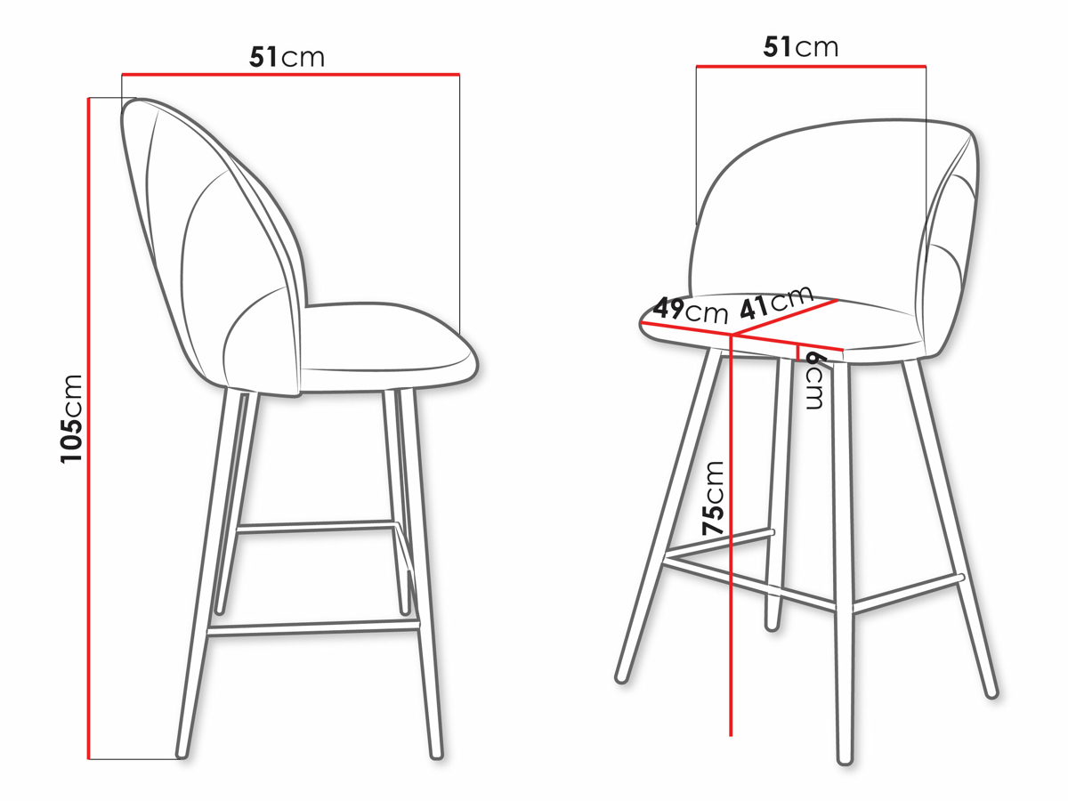 Bar stool Sparks 204 (Royal Velvet 03)