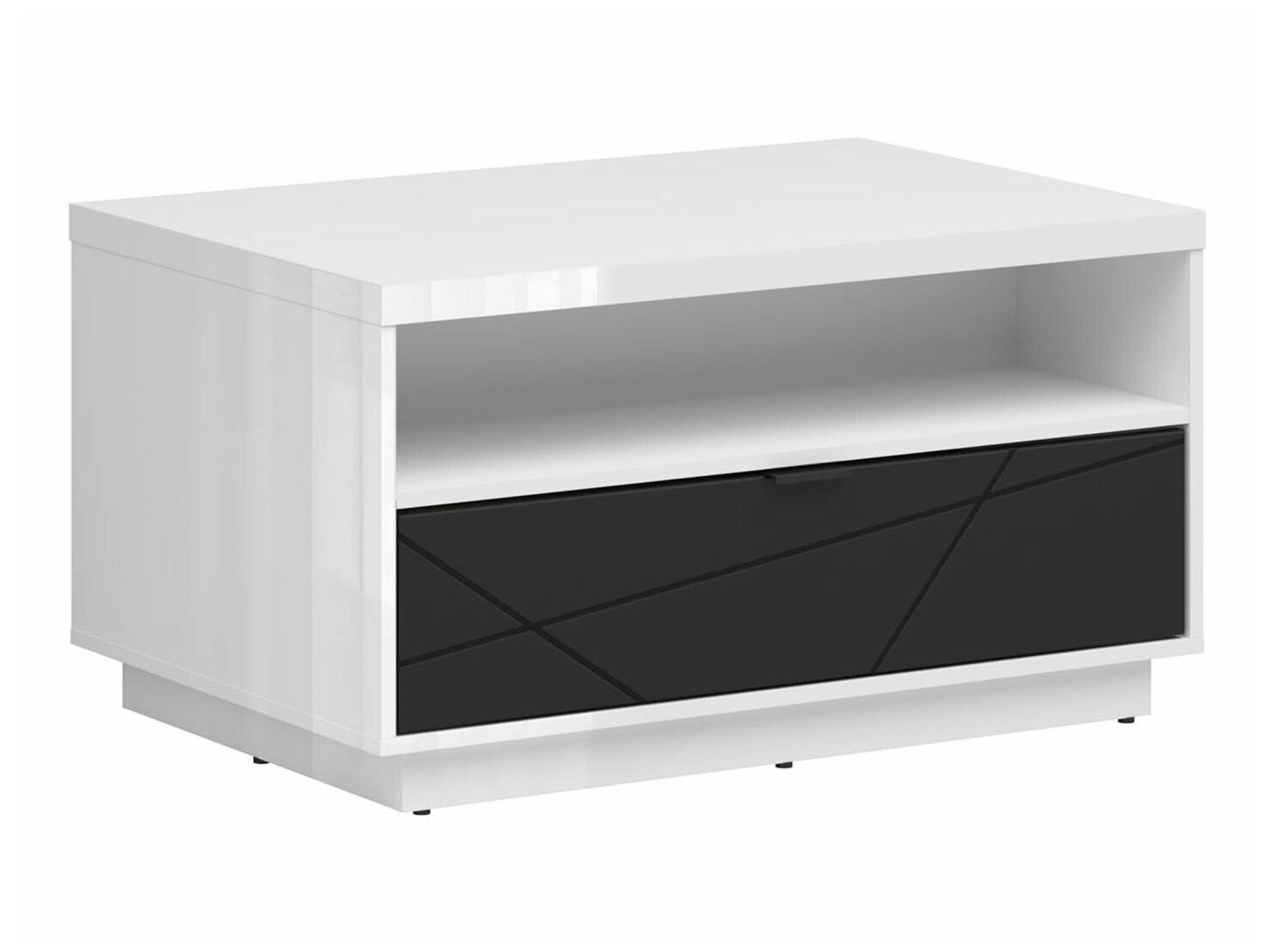 Coffee table Fivale 117 (White + Matte black)