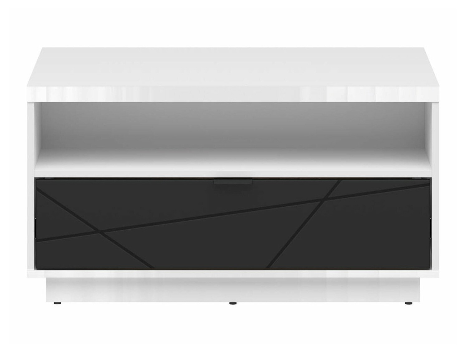 Coffee table Fivale 117 (White + Matte black)