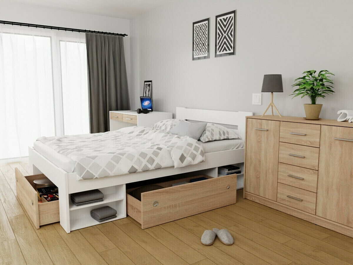 Bed Novsore 128 (White)