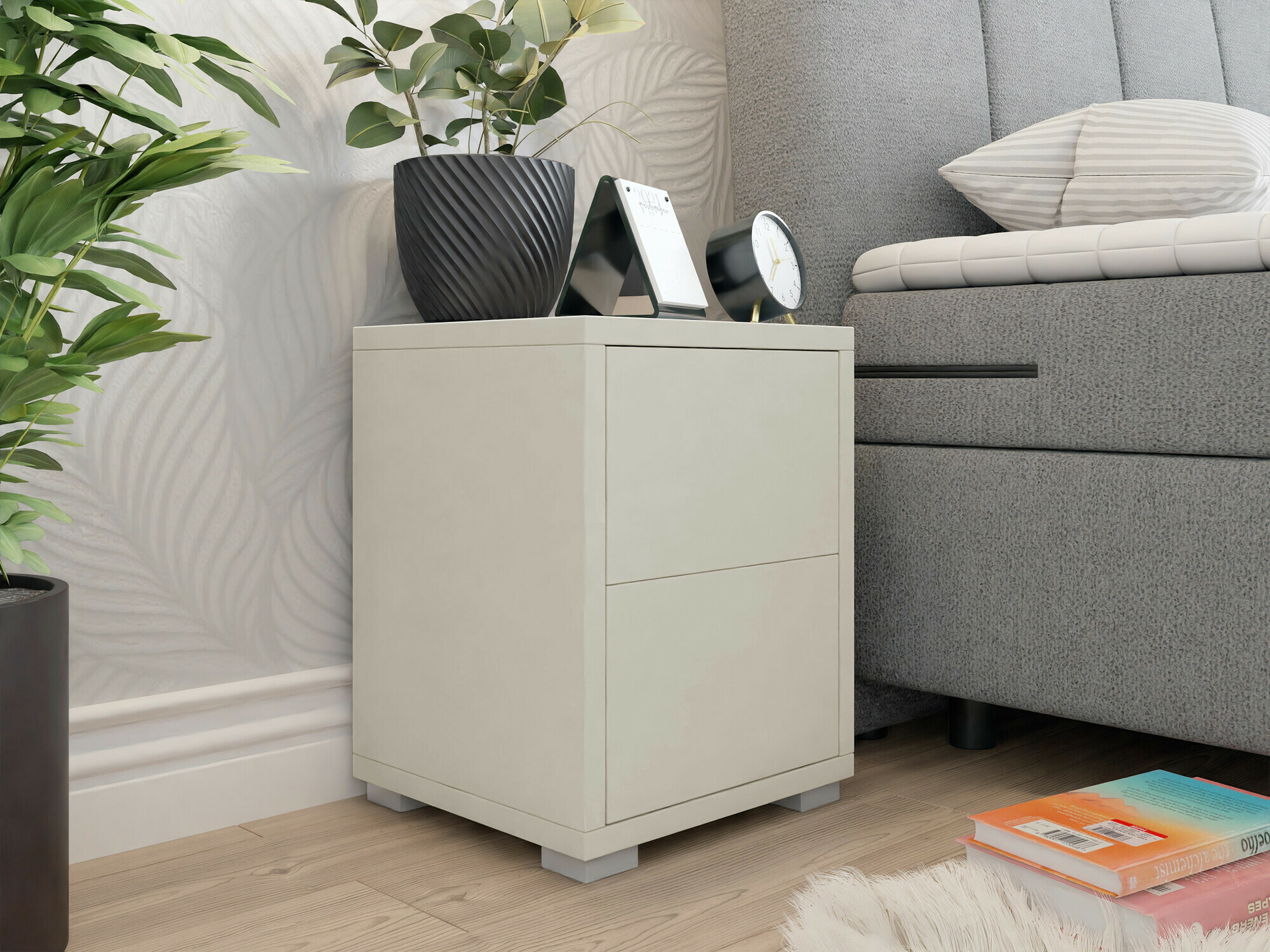 Bedside table Comfivo Tutela (Cashmere)