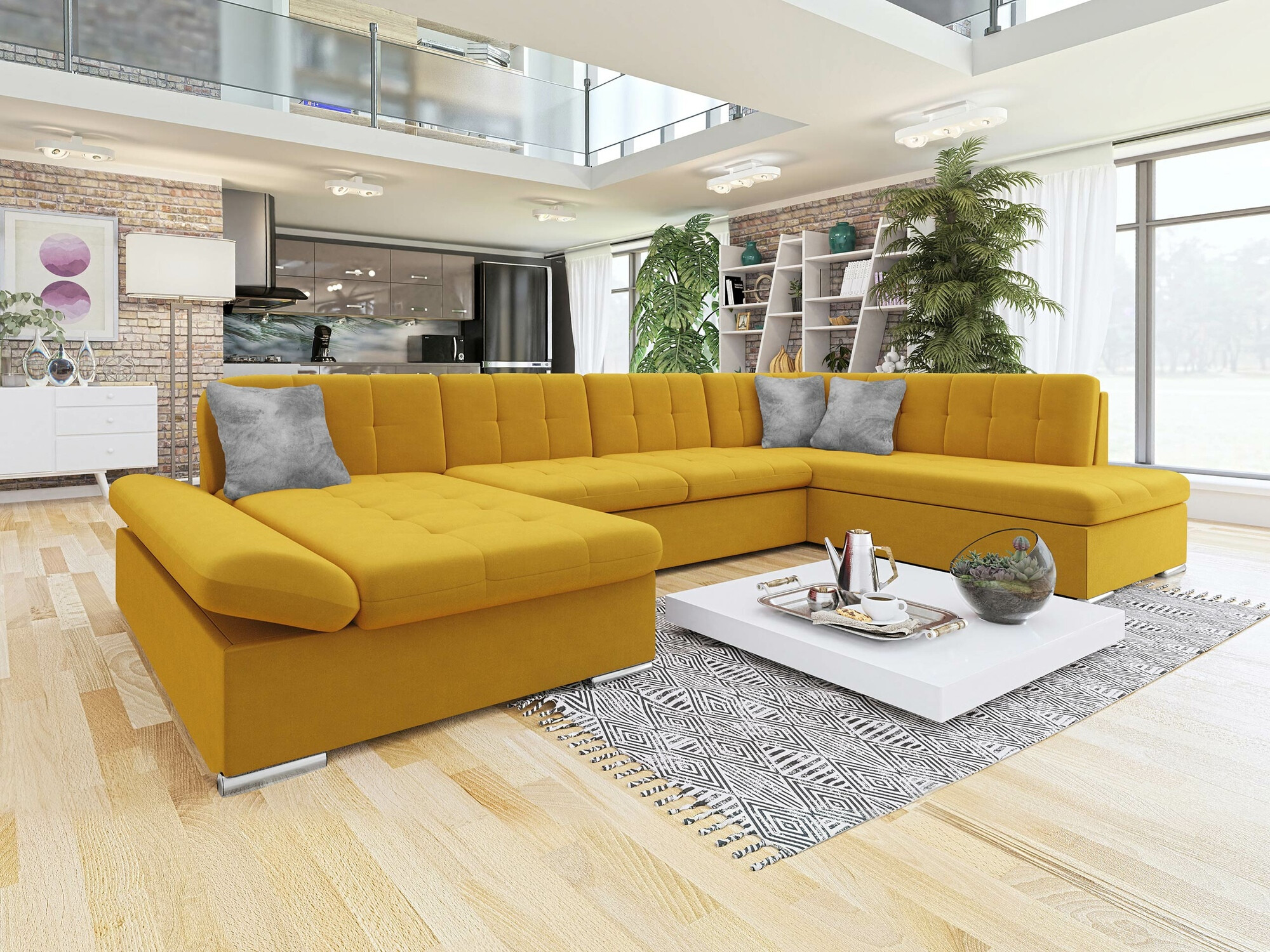 Corner sofa Comfivo 173 (Otusso 14 + Sorriso 04)