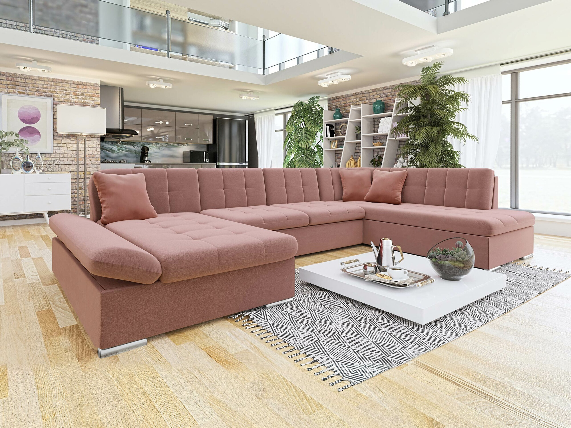 Corner sofa Comfivo 173 (Venus Velvet 2918 + Magic Velet 2258)
