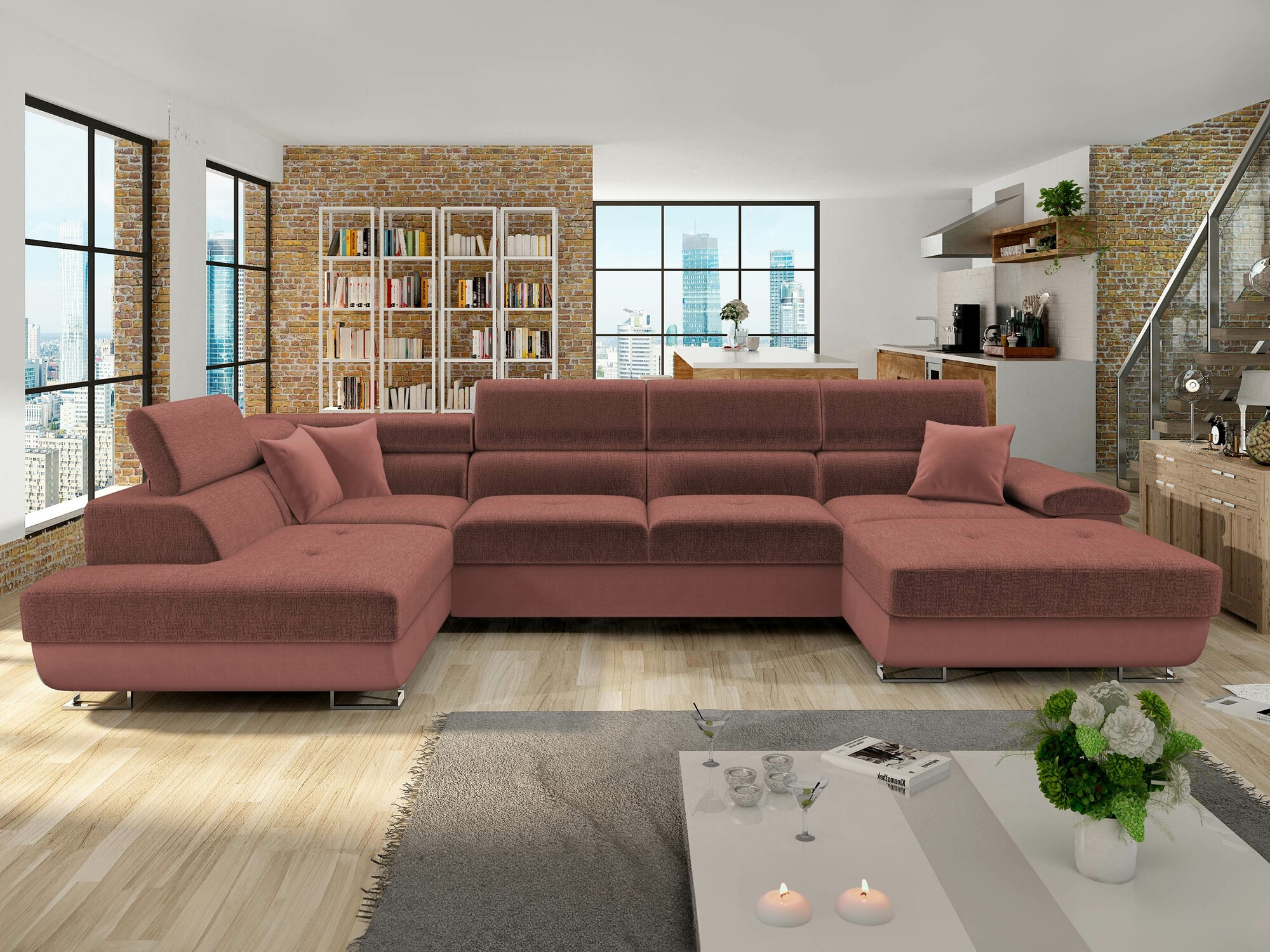 Corner sofa Comfivo 241 (Otusso 17 + Velvetto 17)