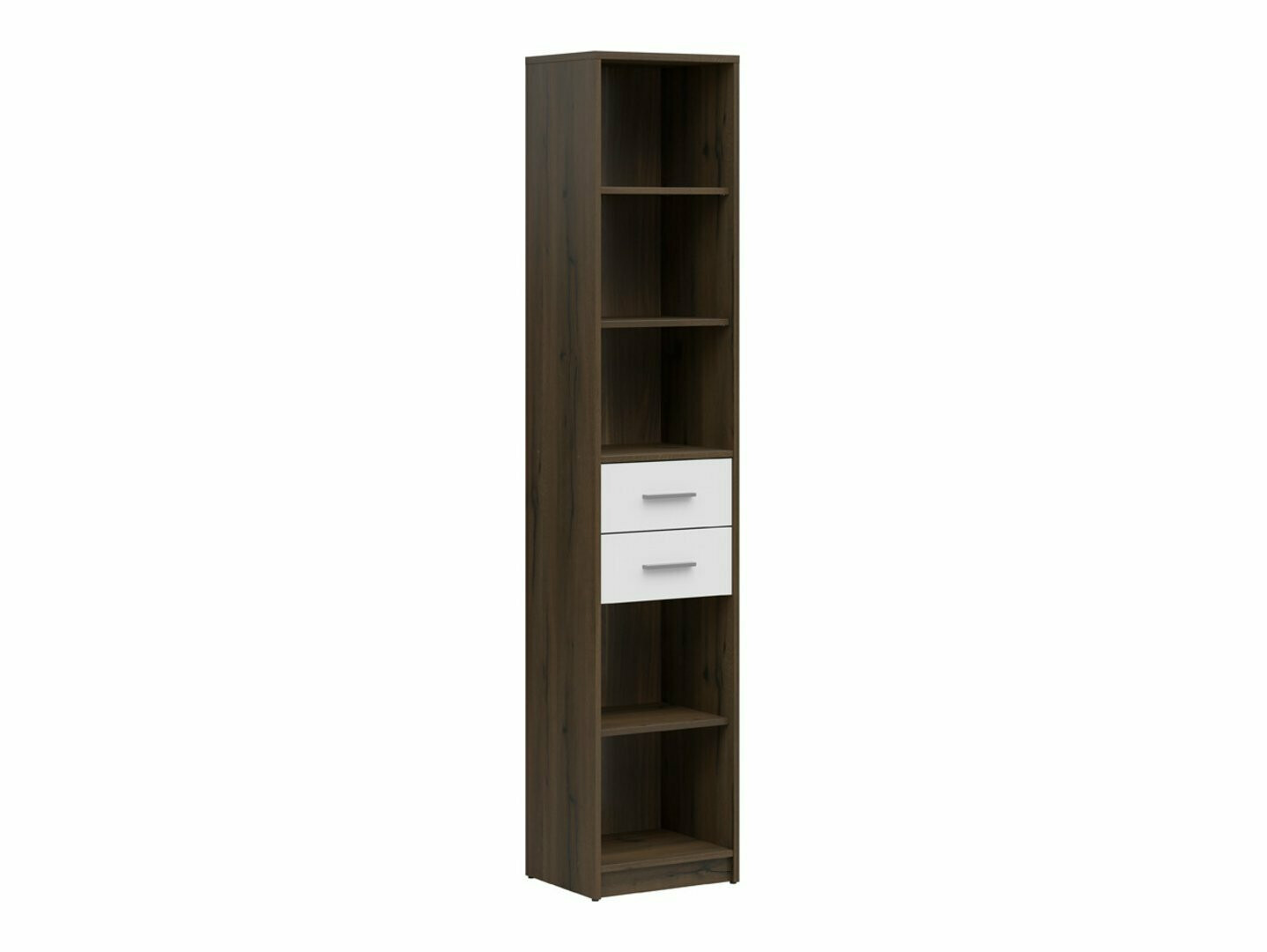 Bookcase Novsore 122 (Dark oak + White)