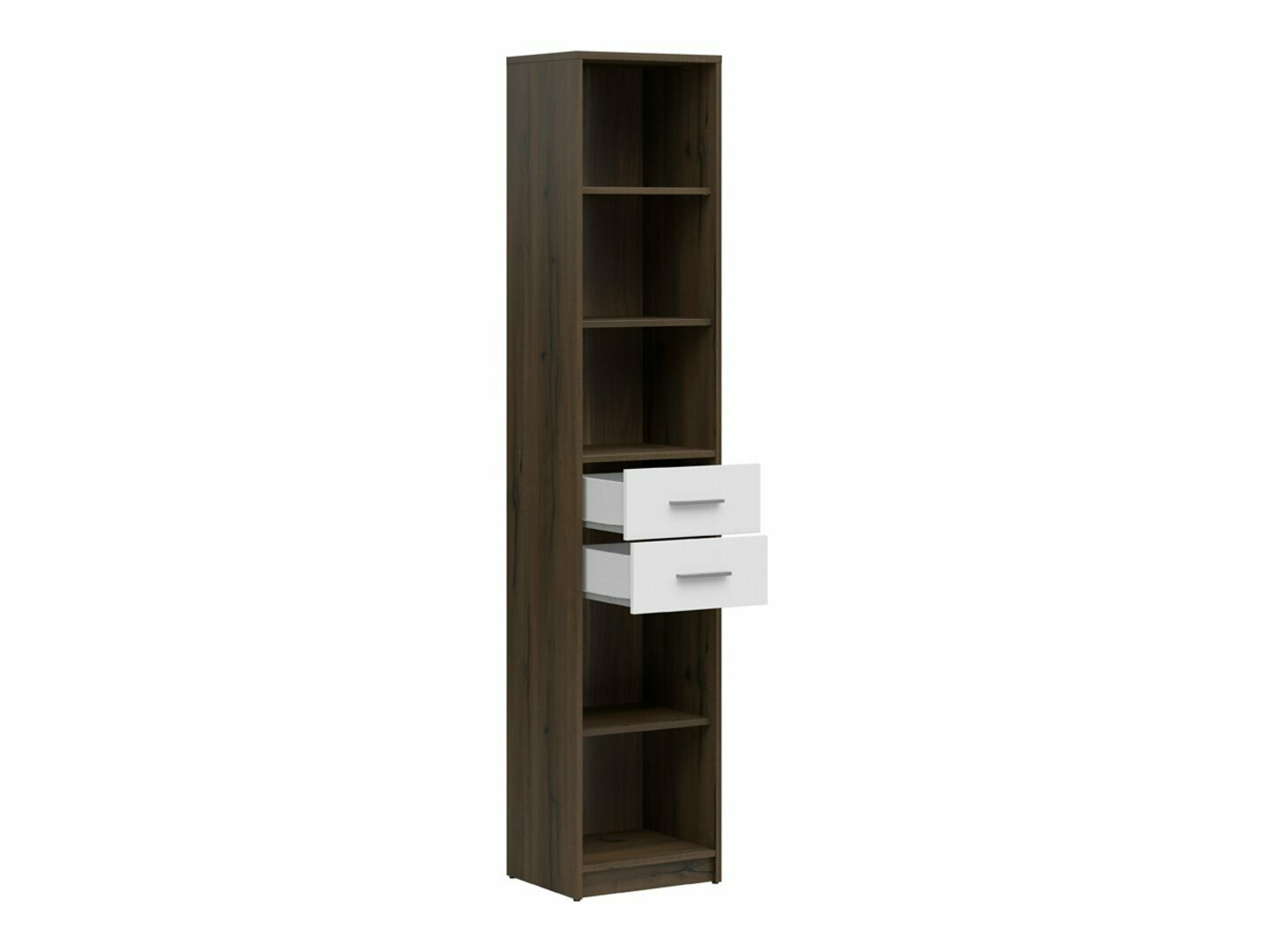 Bookcase Novsore 122 (Dark oak + White)