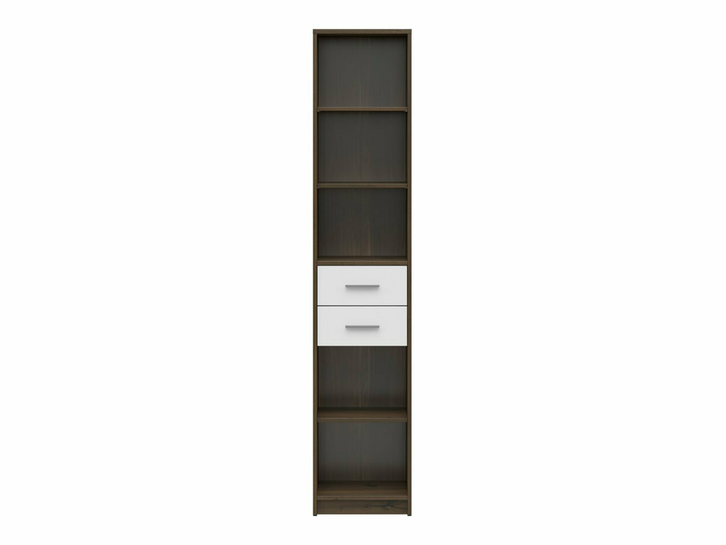 Bookcase Novsore 122 (Dark oak + White)