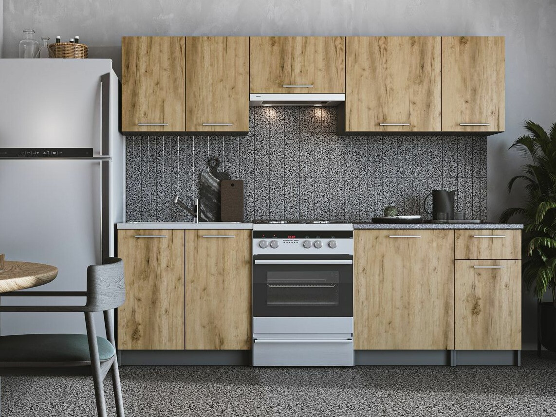 Kitchen set Houston 856 (Wotan Oak + Anthracite)