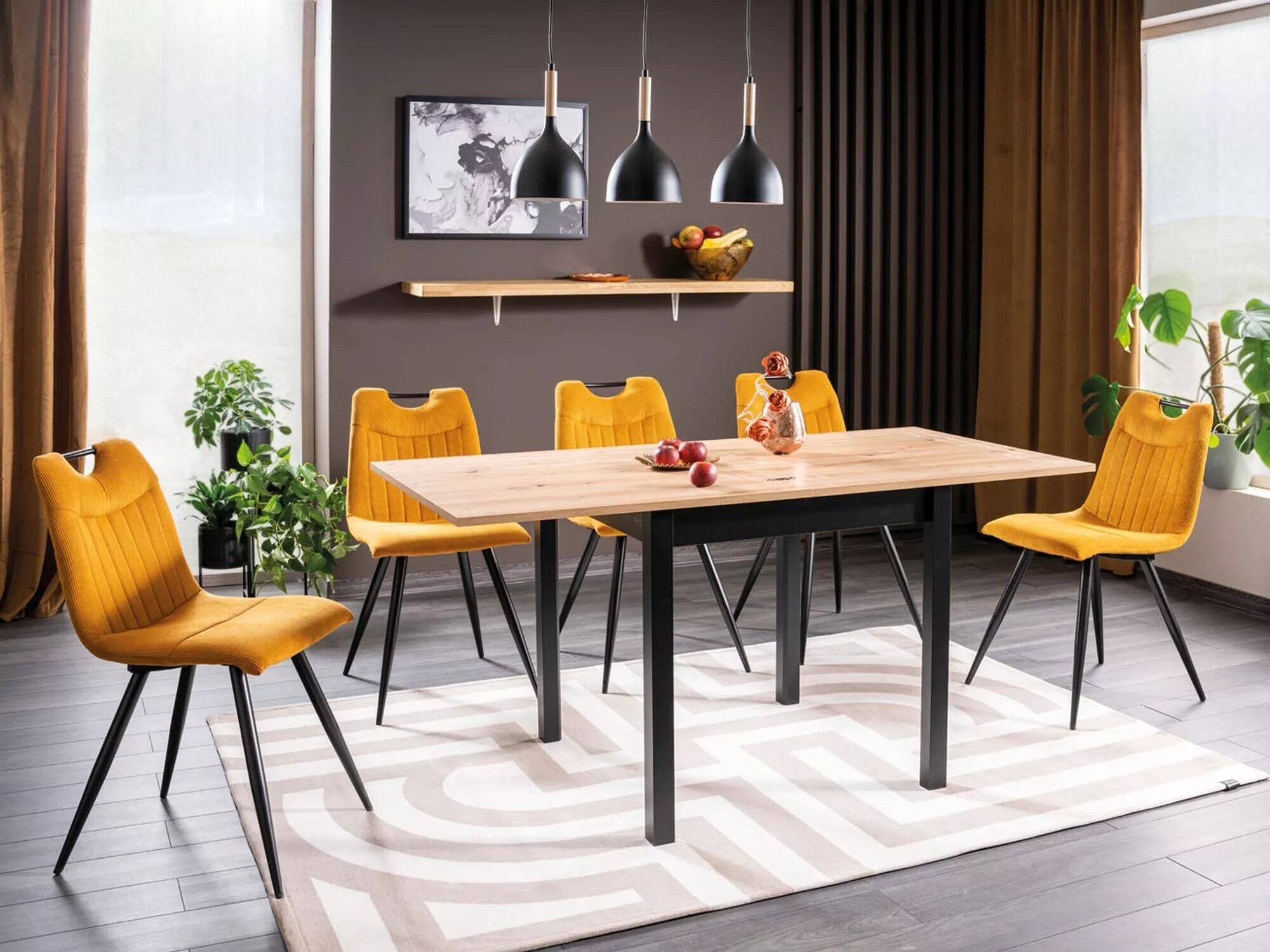 Table Detroit 898 (Artisan oak + Black)