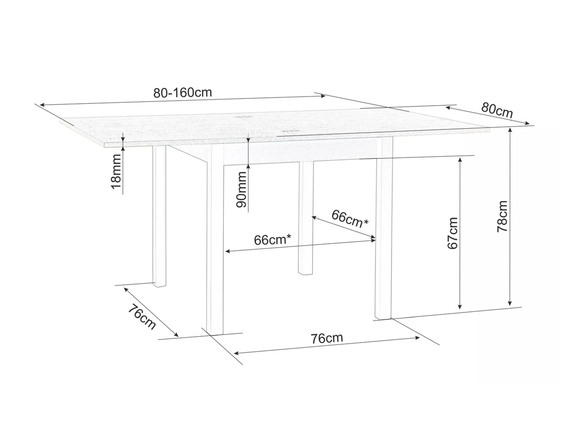 Table Detroit 898 (Artisan oak + Black)