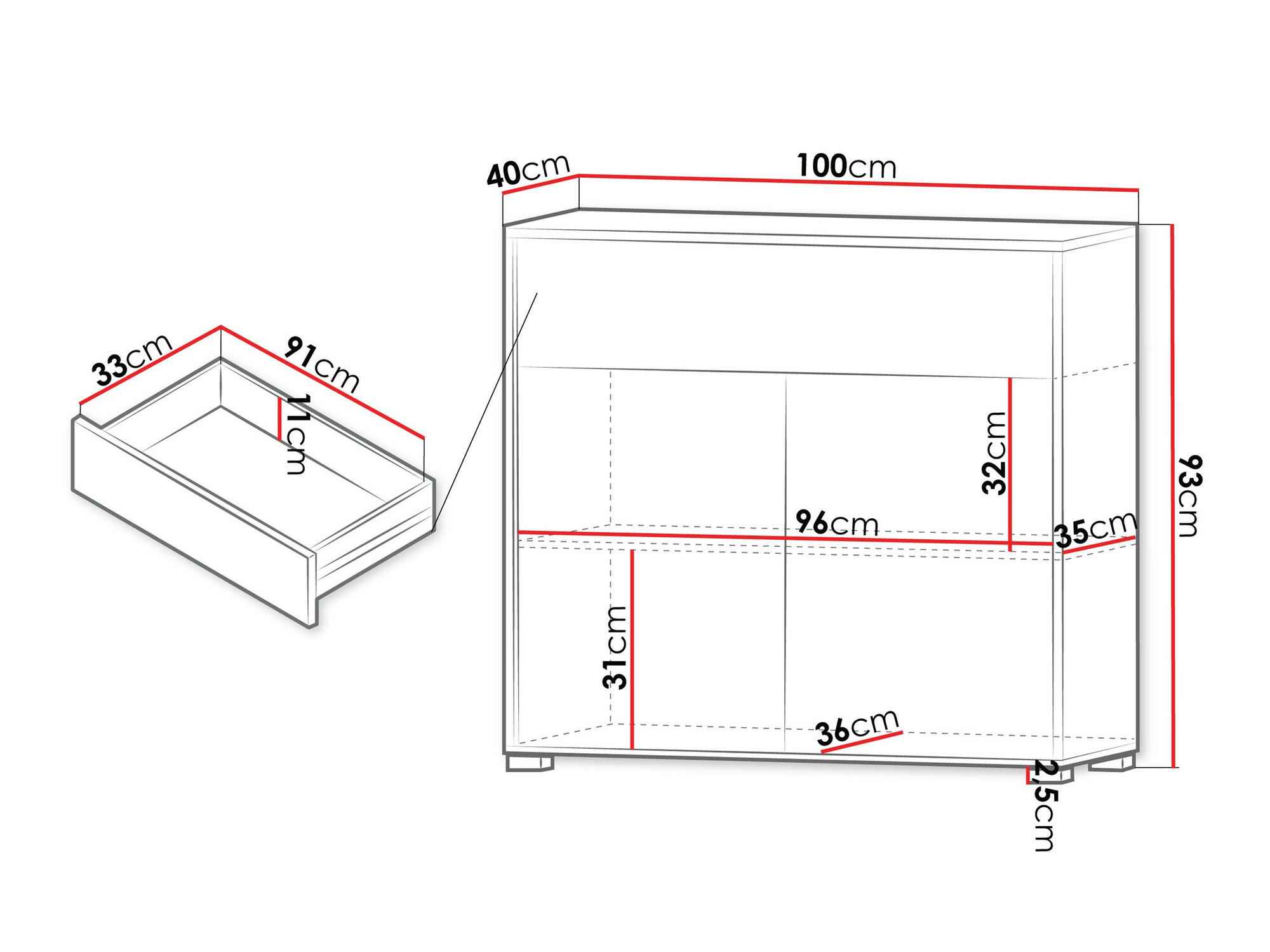 Chest of drawers Comfivo Tutela IV (White)