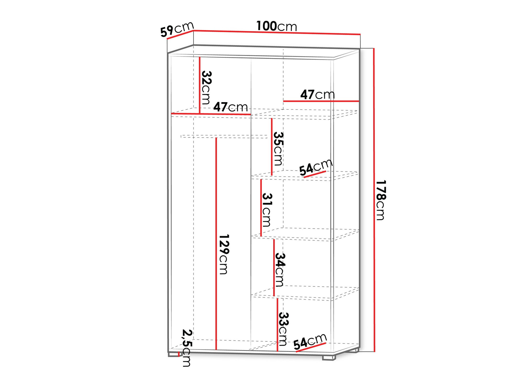 Wardrobe Comfivo Fersoe 113 (Cashmere)