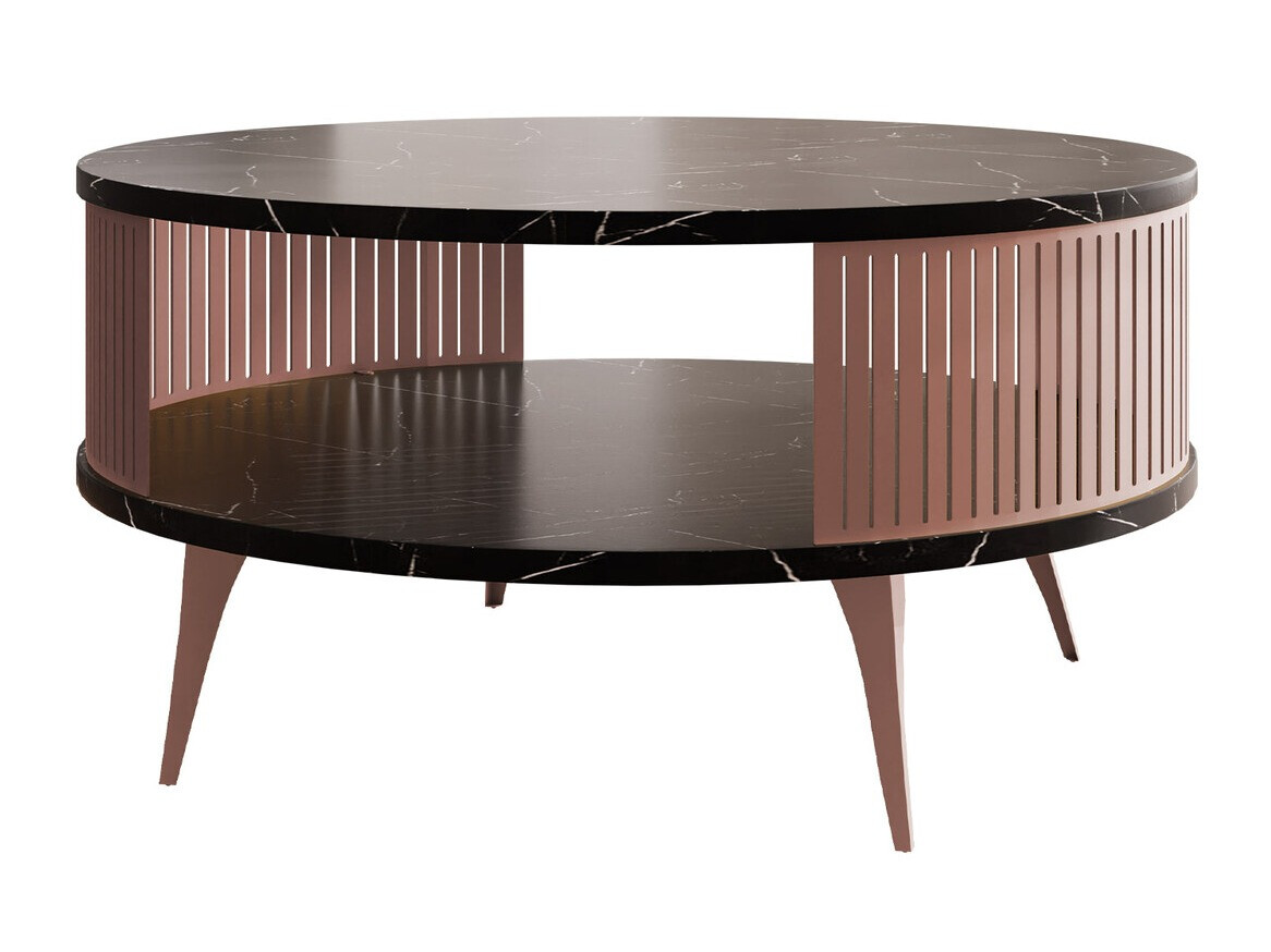 Coffee table Vitum II (Pink + Black marble)